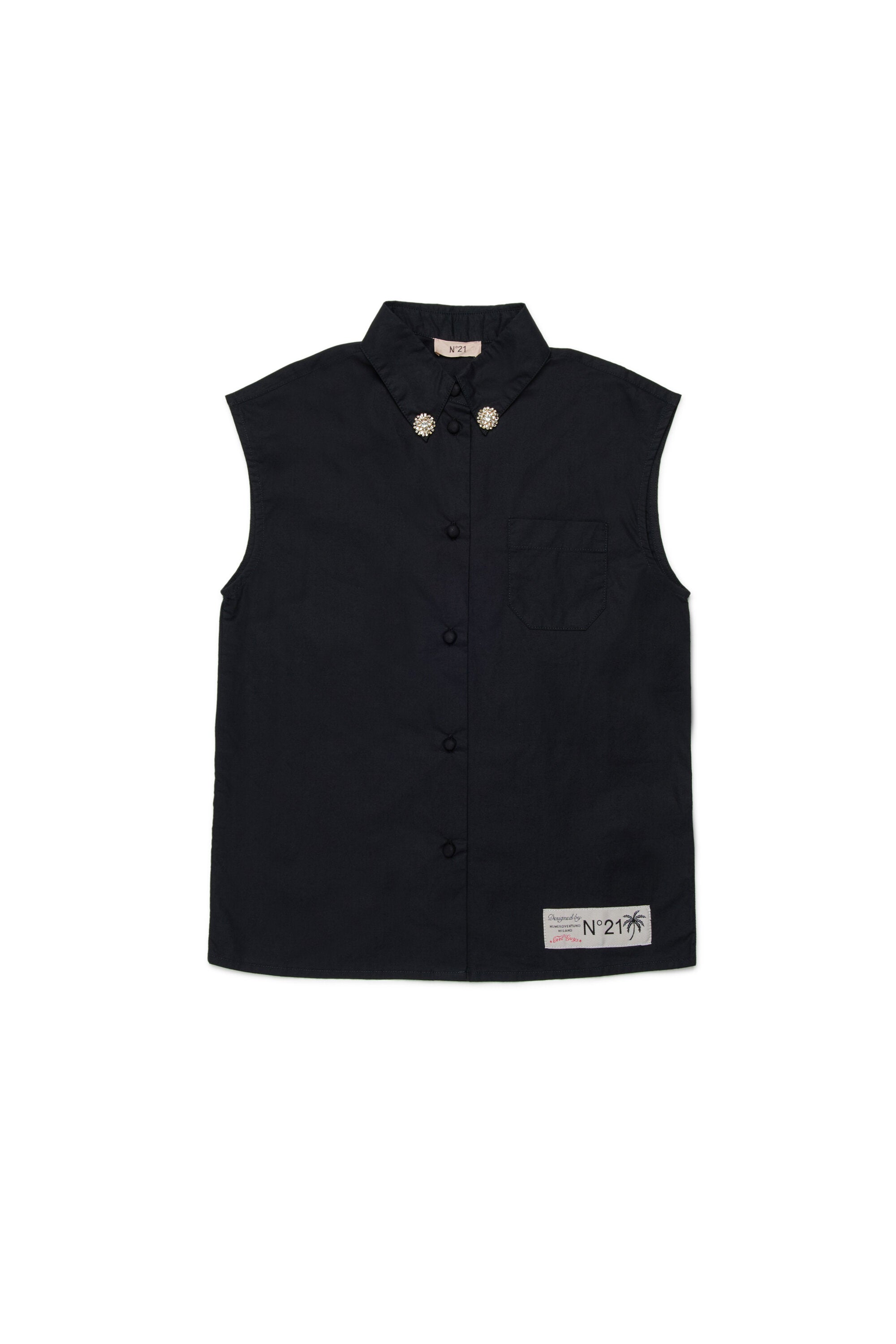 Camicia smanicata con logo