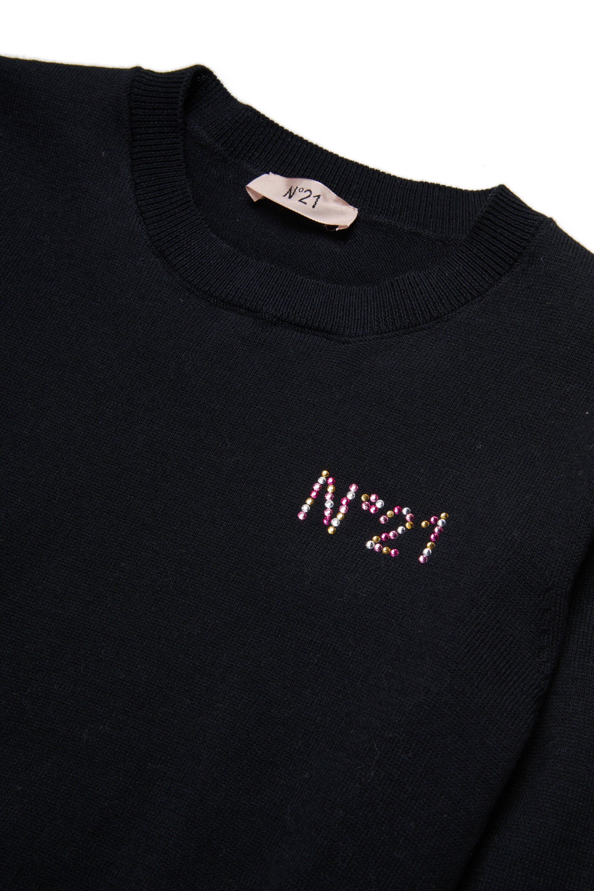 Rundhals-Pullover mit Logo