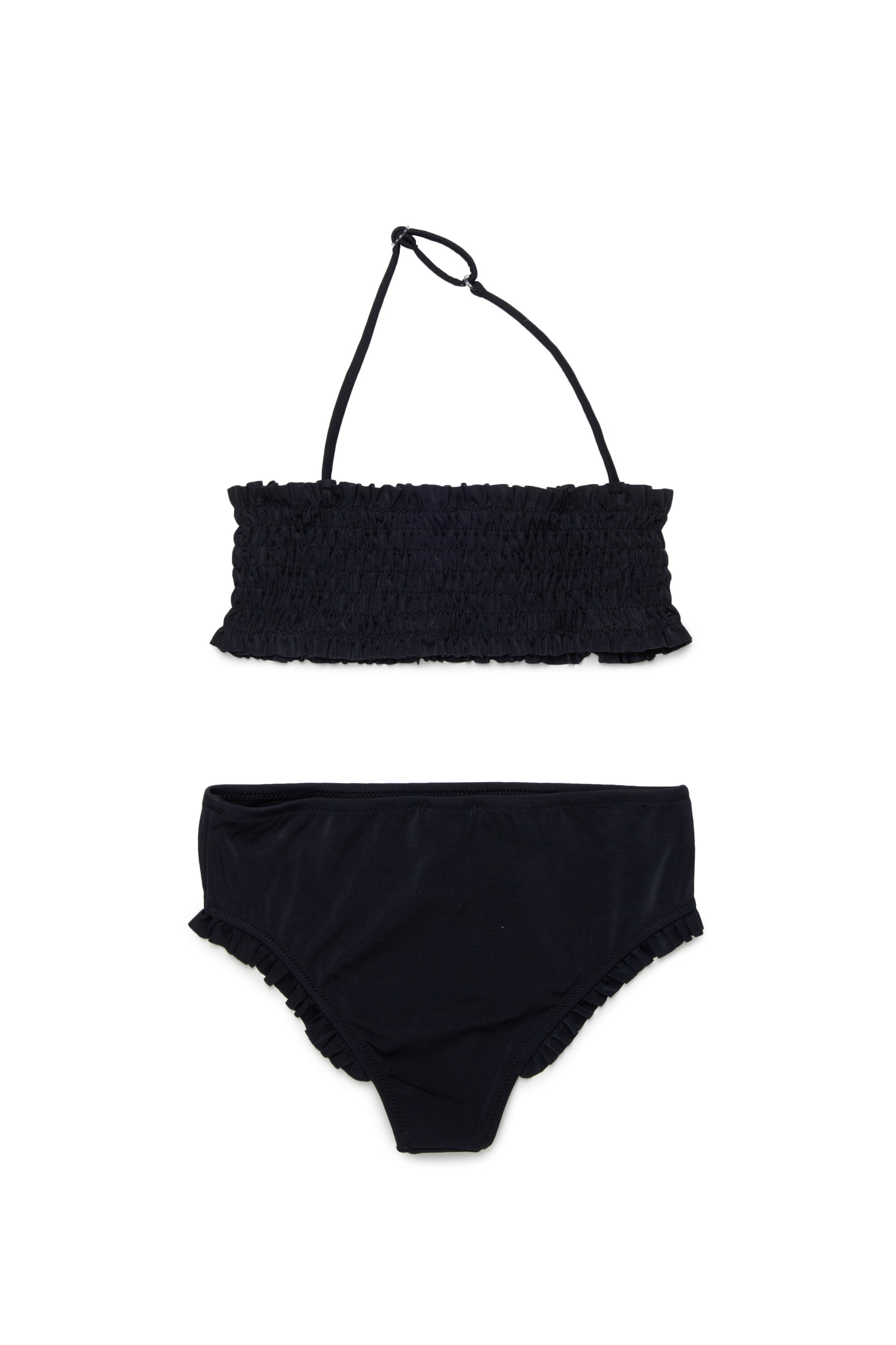 Ruched bikini with logo