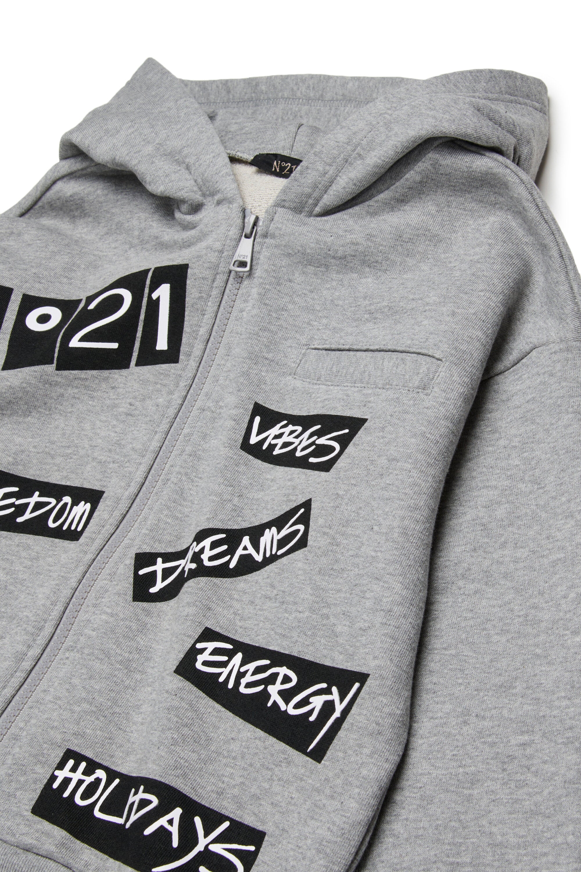 Felpa full zip con logo