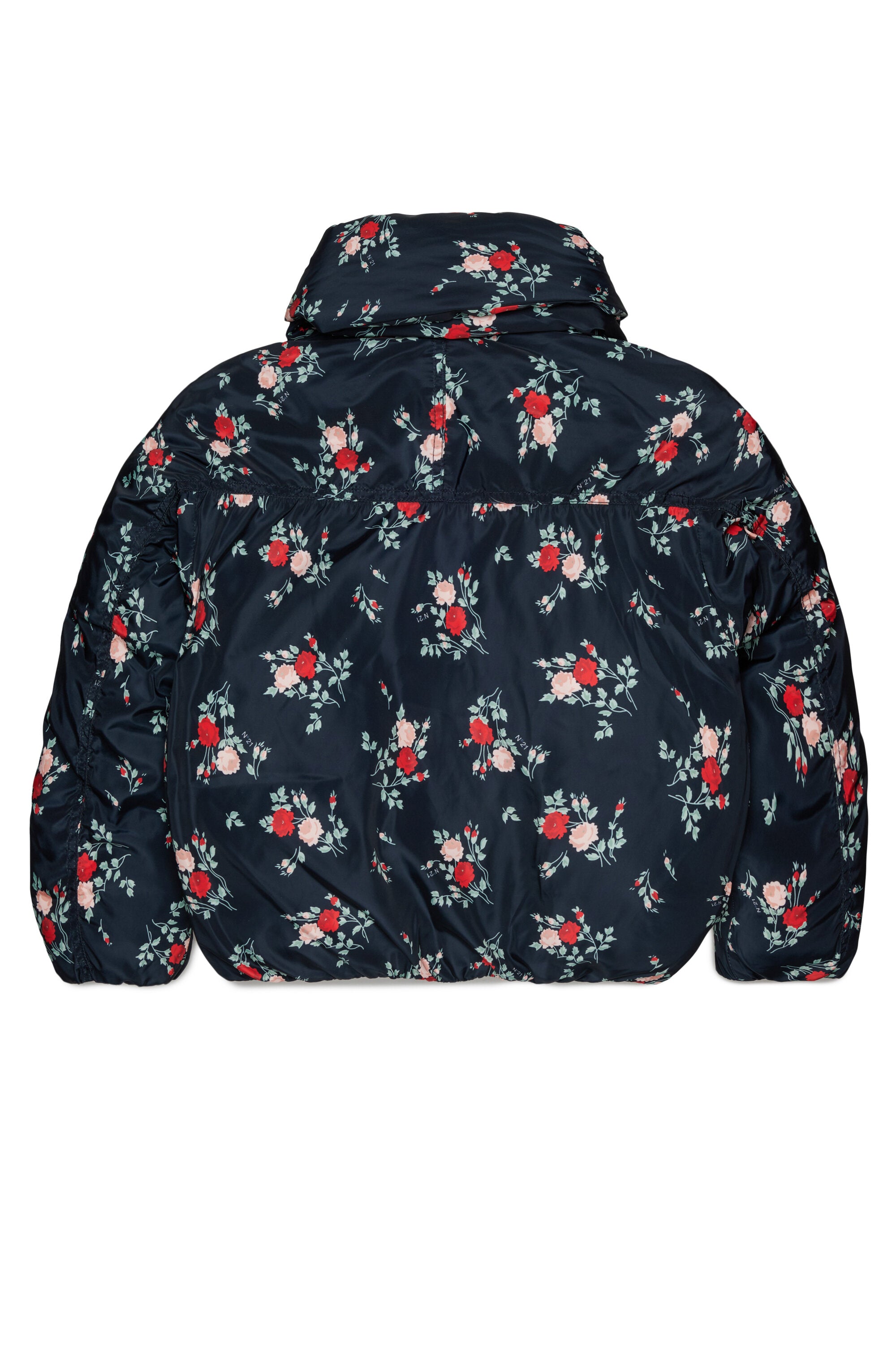 Chaqueta acolchada con estampado floral