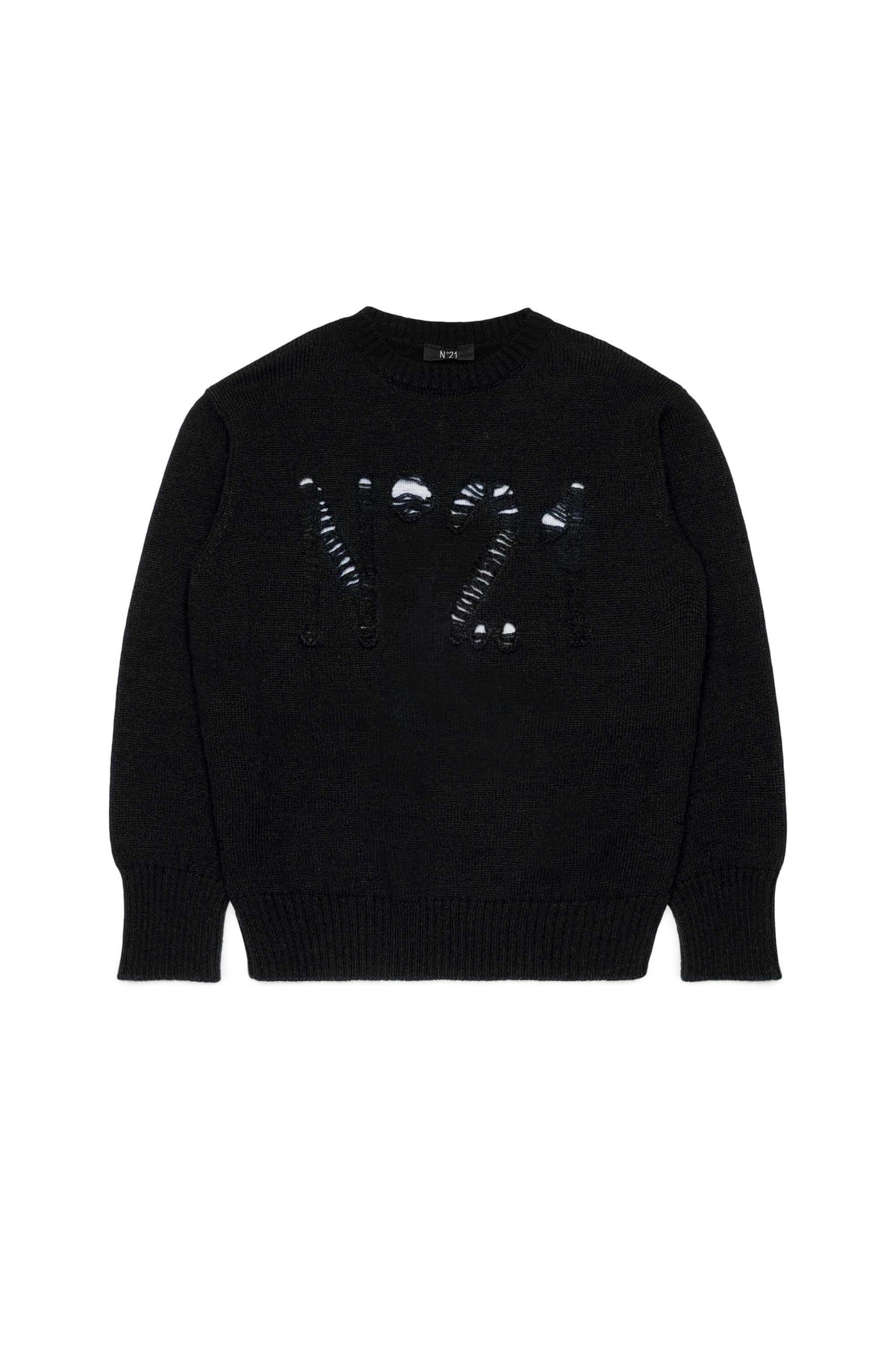 Pull col rond avec logo