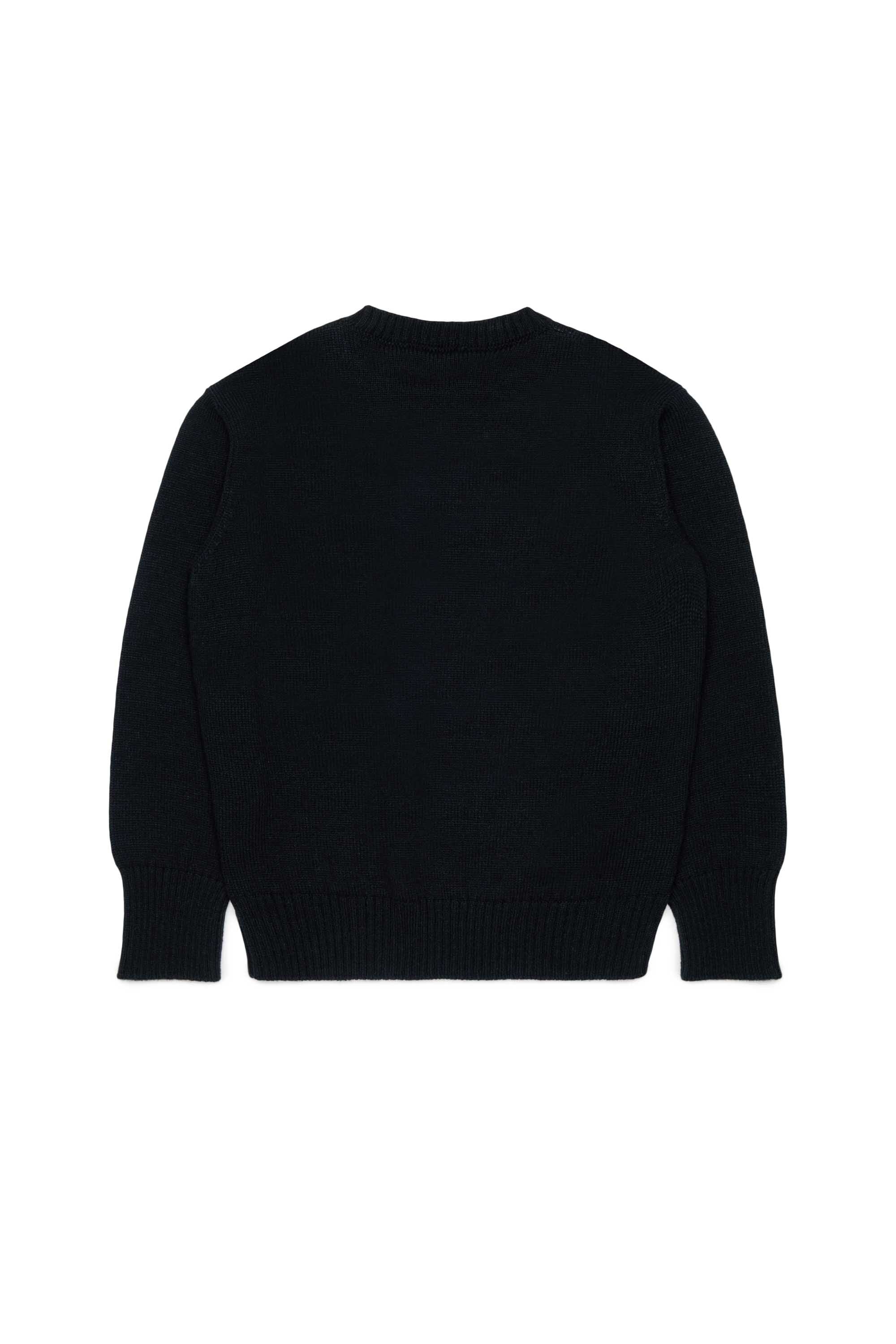 Rundhals-Pullover mit Logo