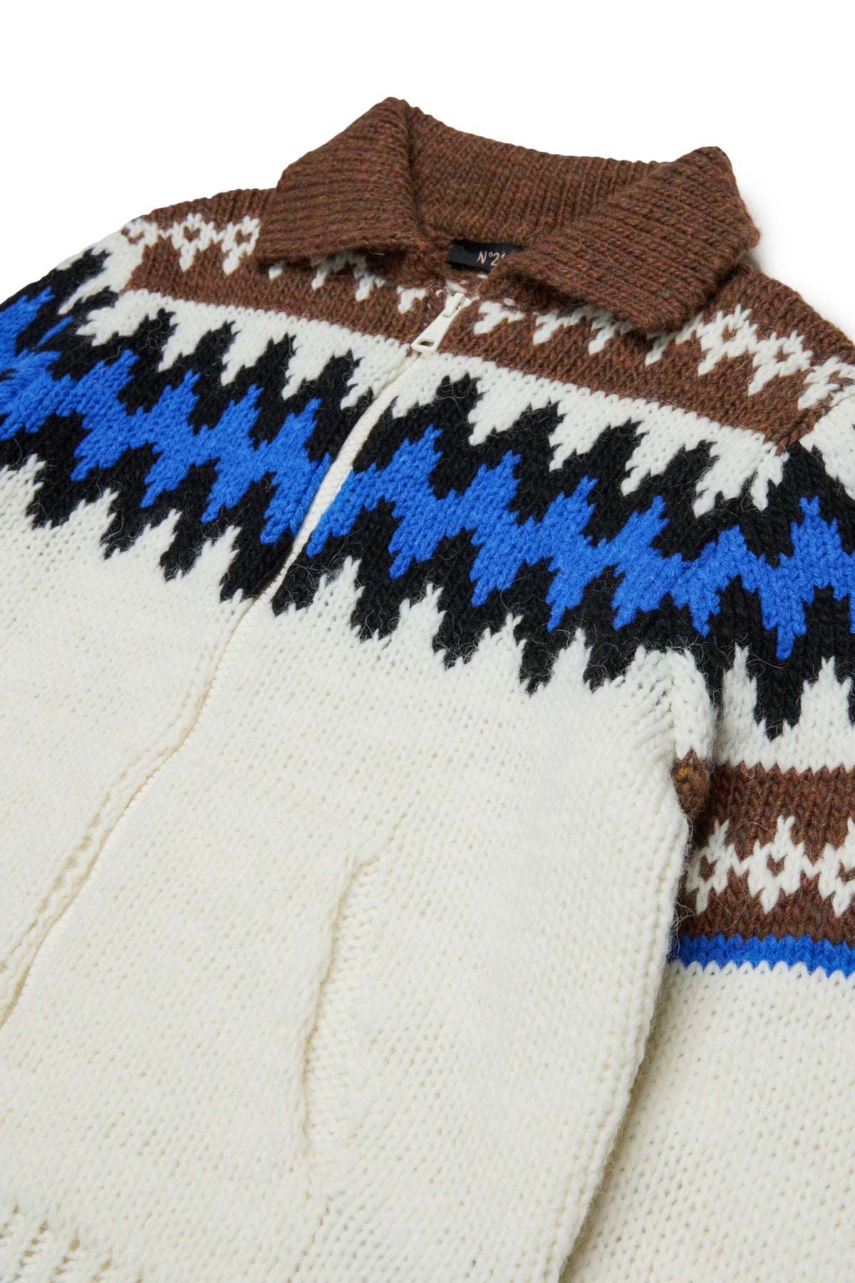 Cardigan lavorato a maglia con zip