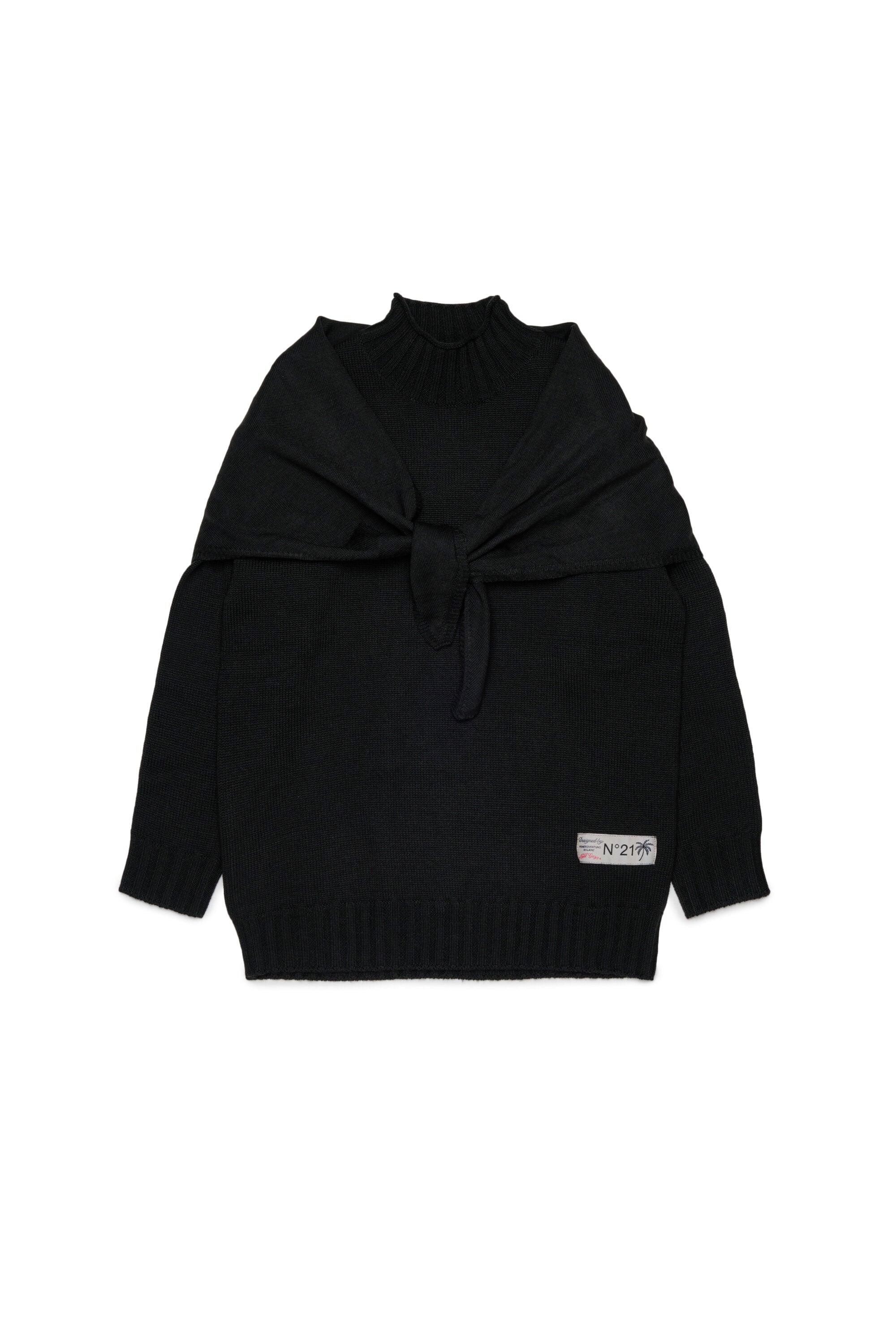 Rundhals-Pullover mit Logo