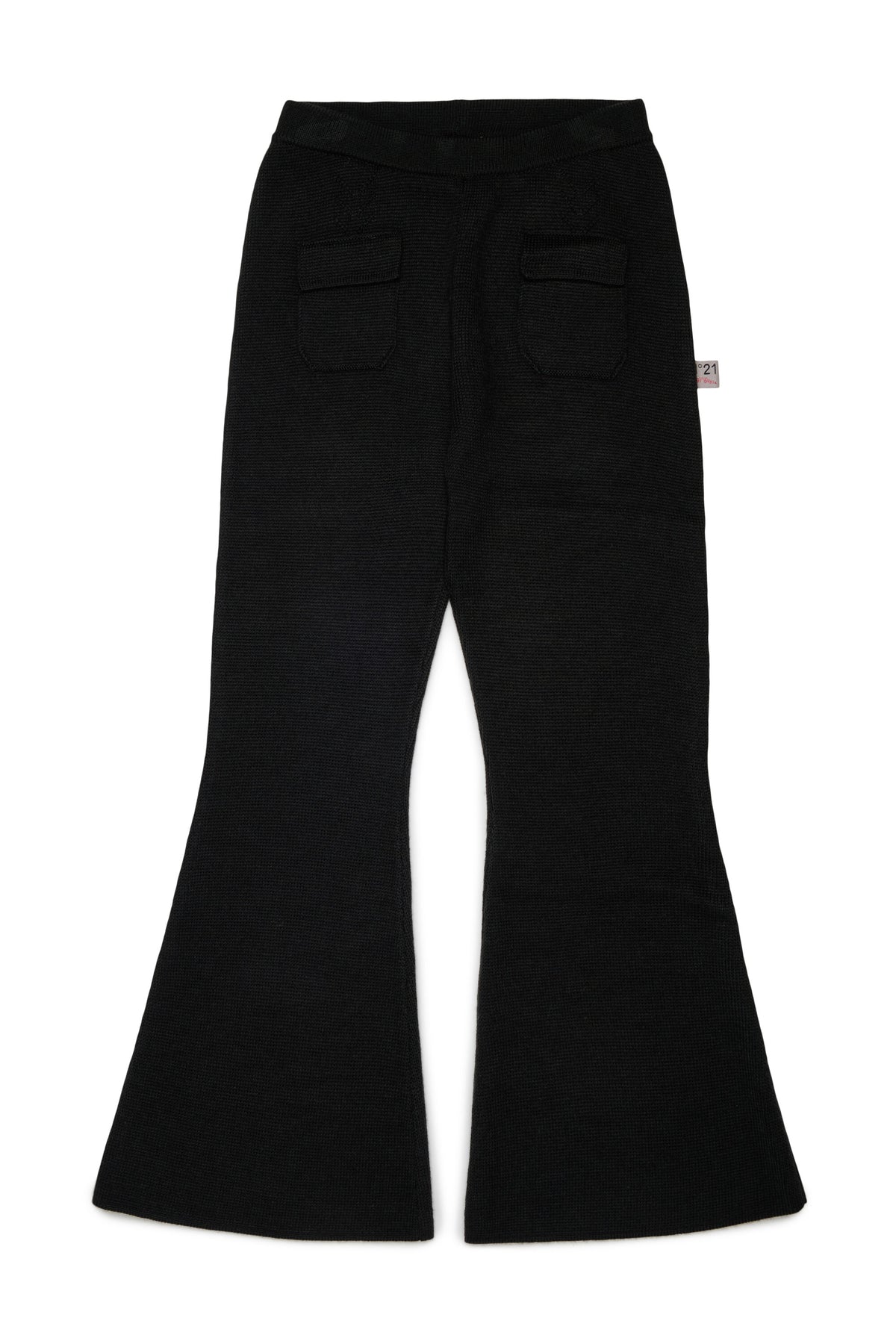 Pantaloni knit flare a coste