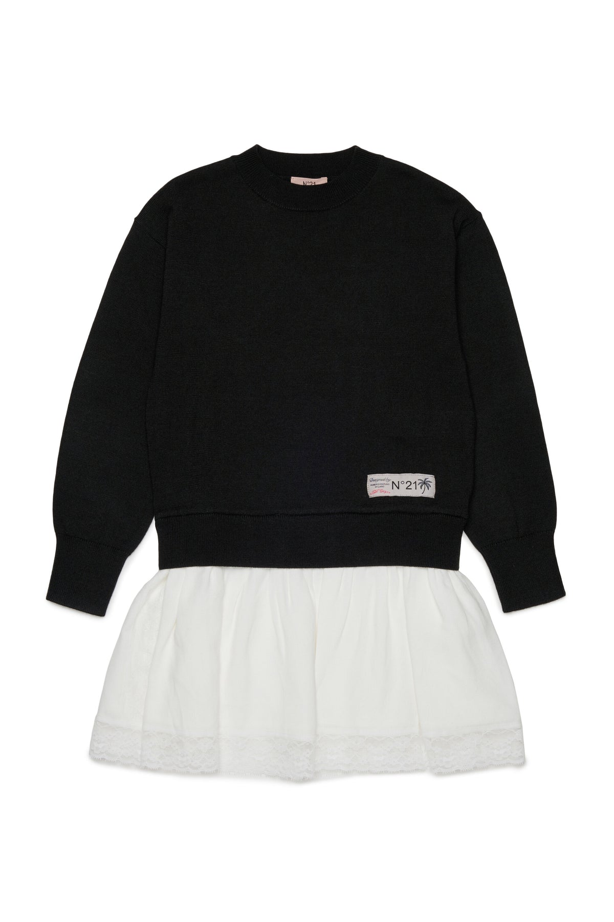 Abito in maglia con logo