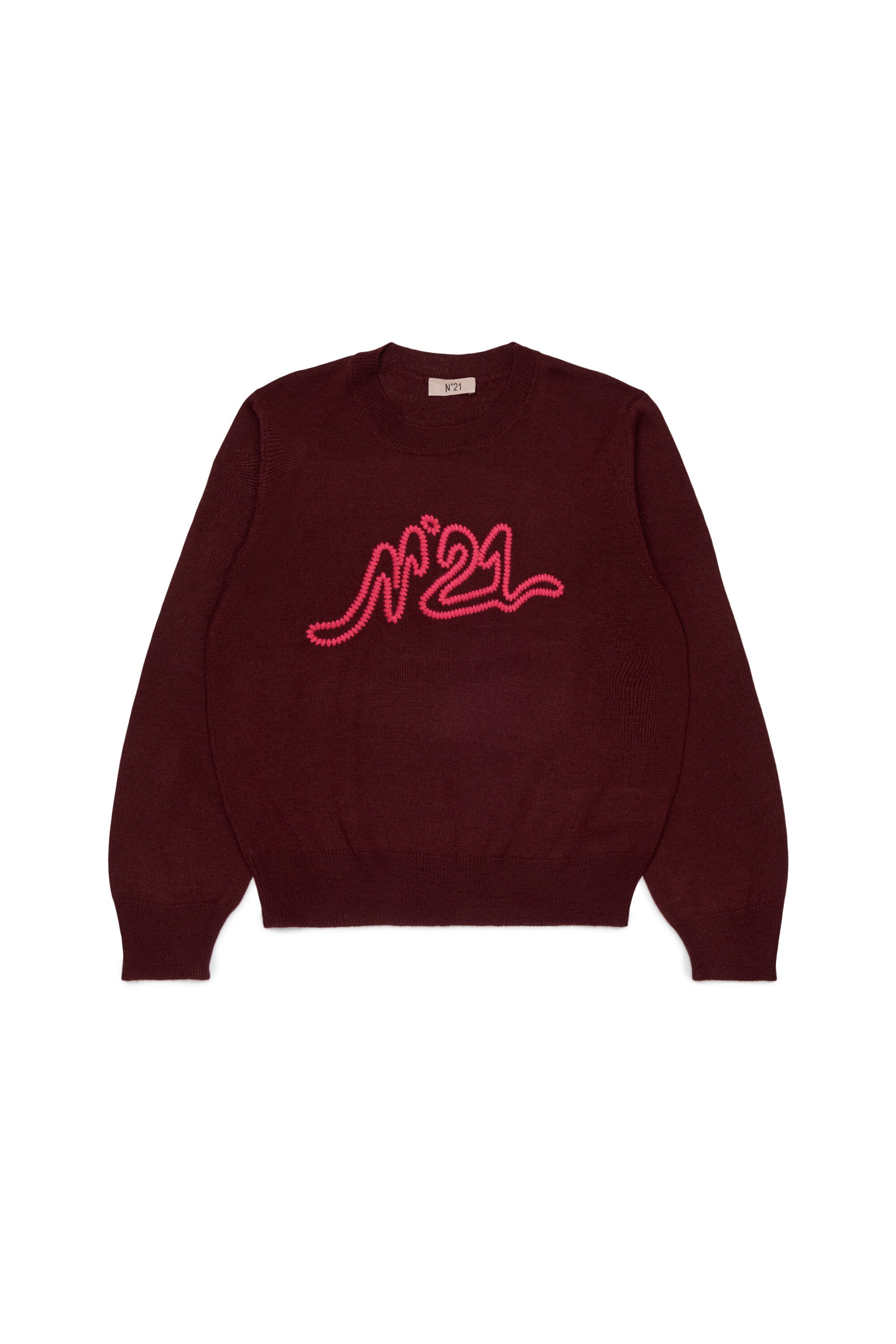 Pullover girocollo con logo