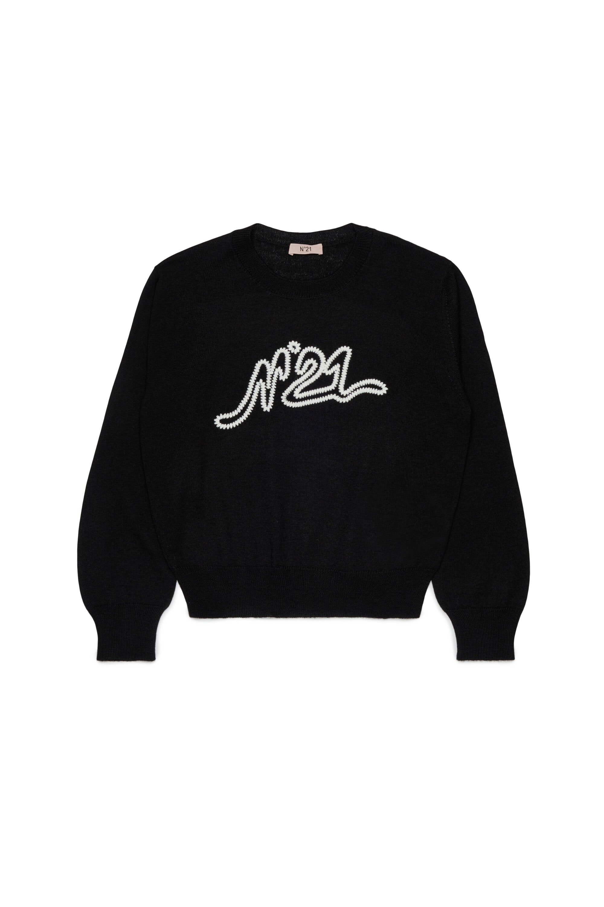 Pullover girocollo con logo