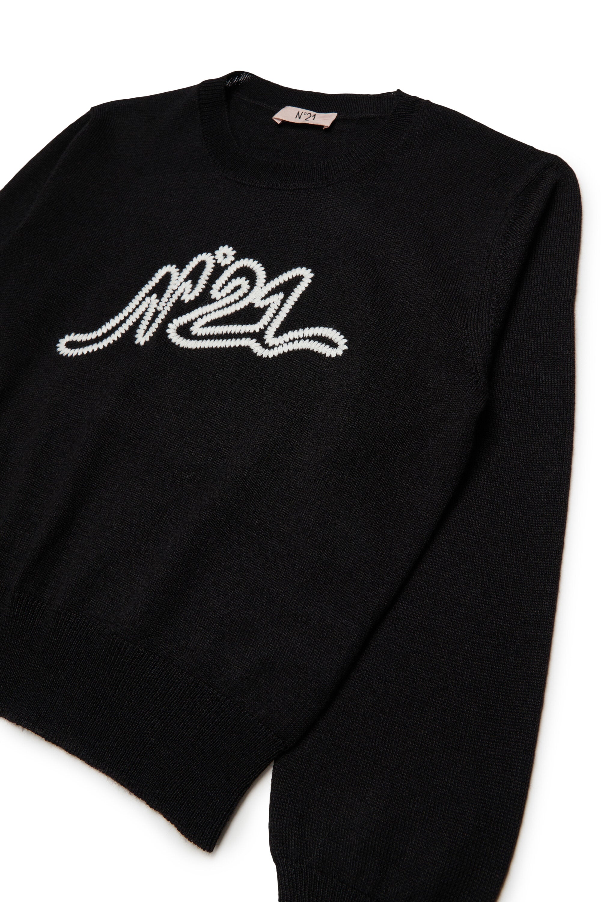 Pullover girocollo con logo