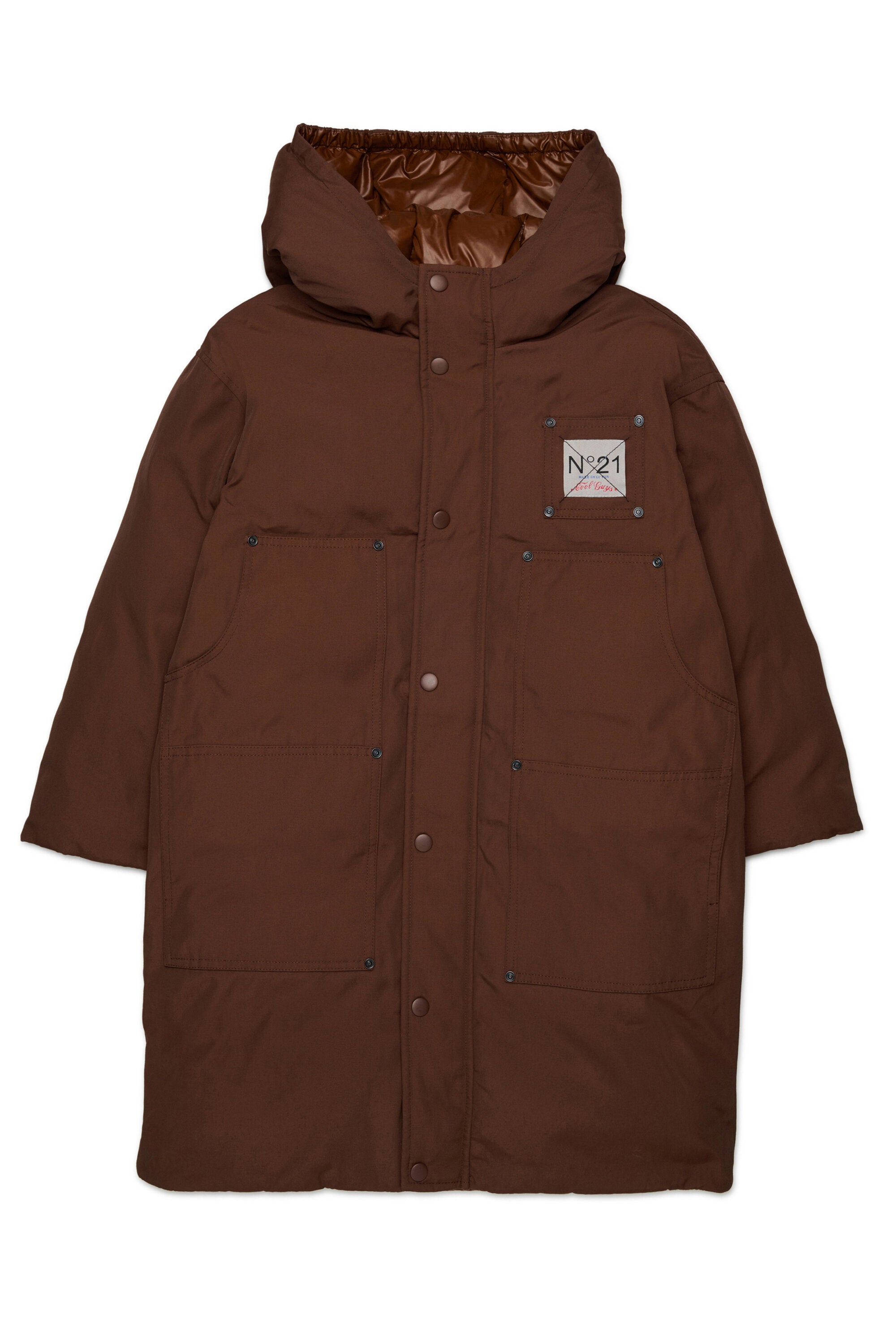 Gefütterte Jacke mit aufgedrucktem Logo