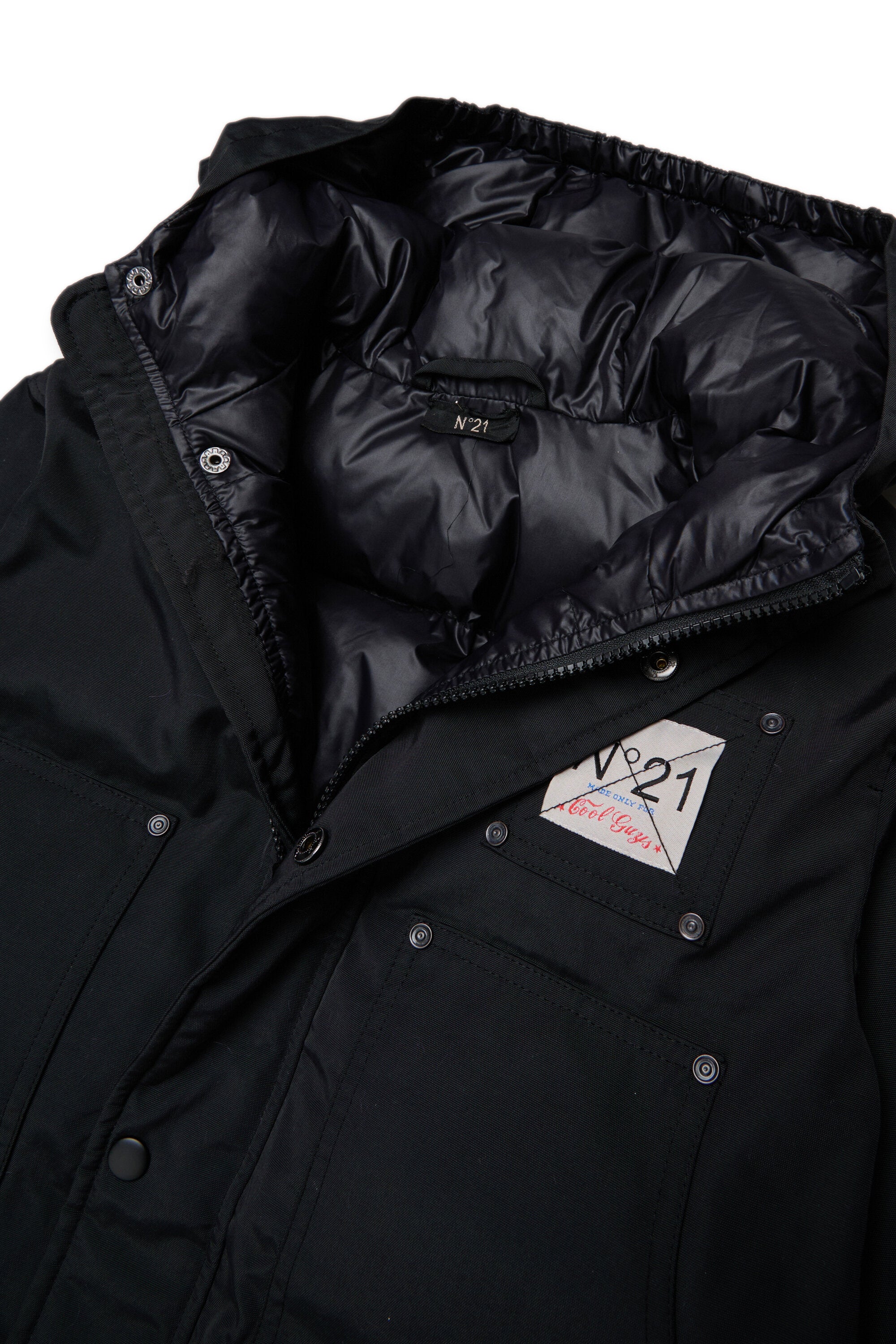 Chaqueta acolchada con logo estampado