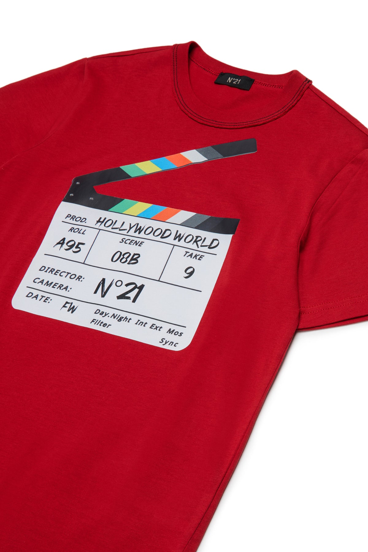 T-shirt con stampa ciak cinematografico