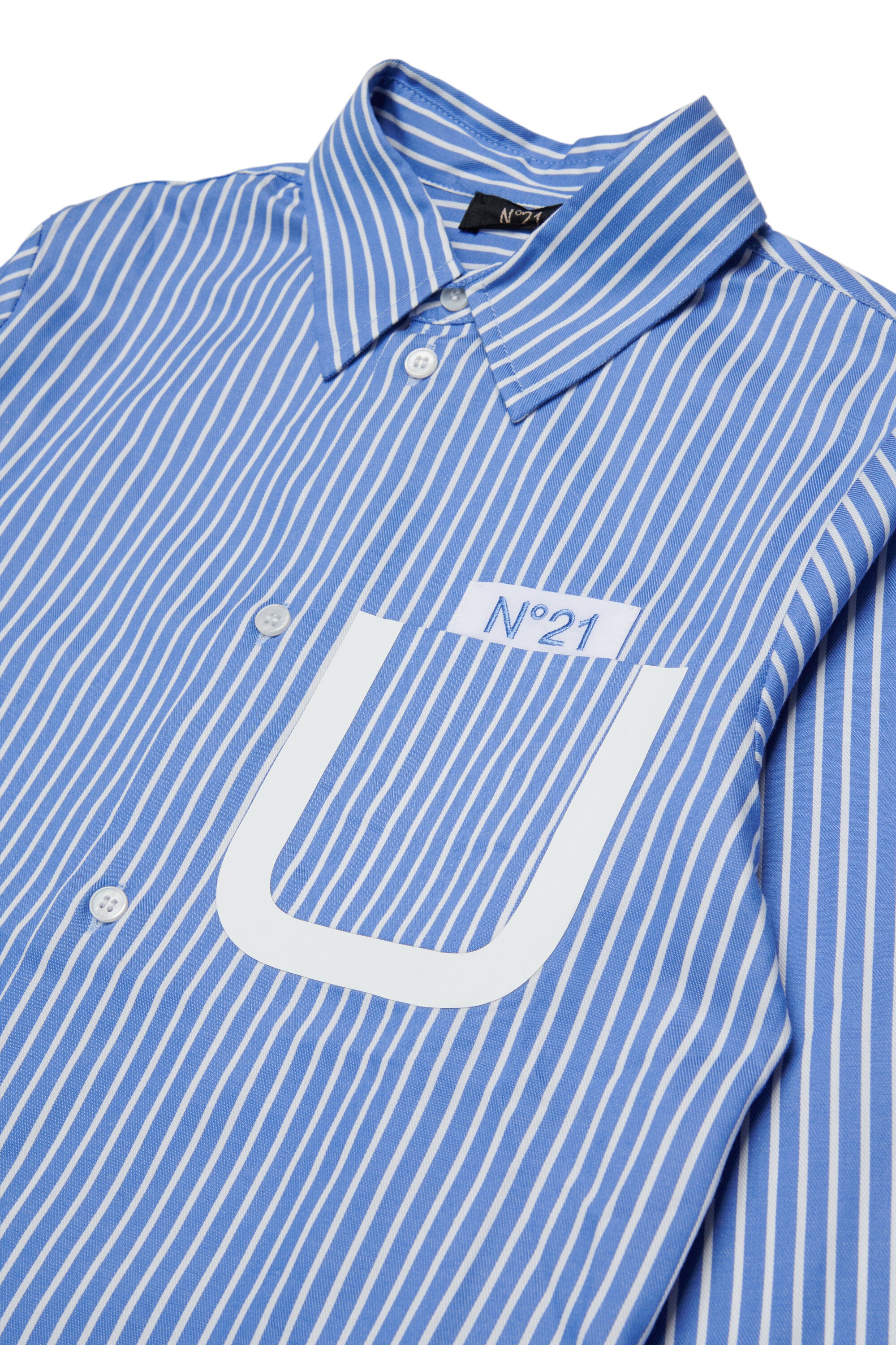 Camicia a righe con logo