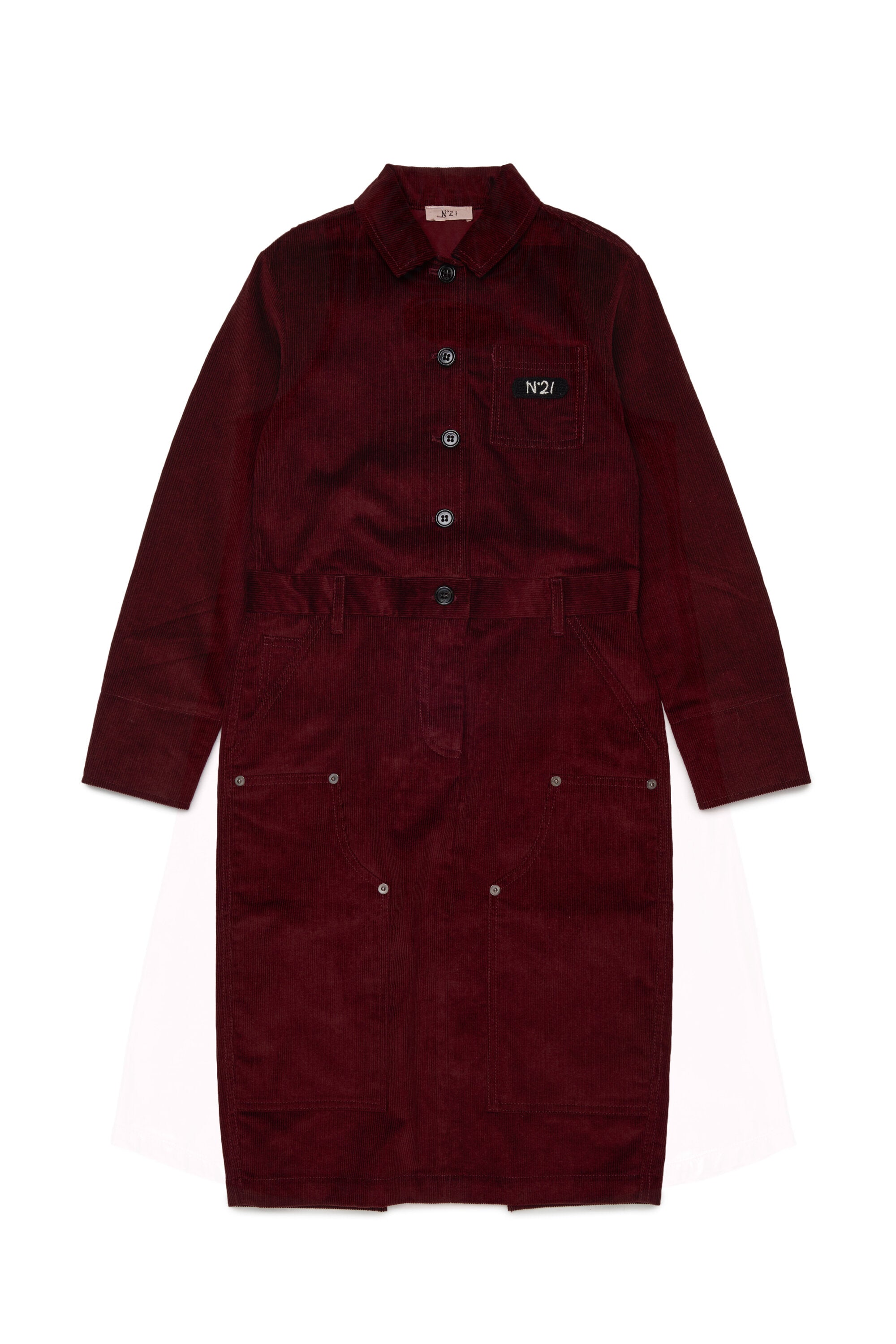 Kleid aus Samt mit Logo