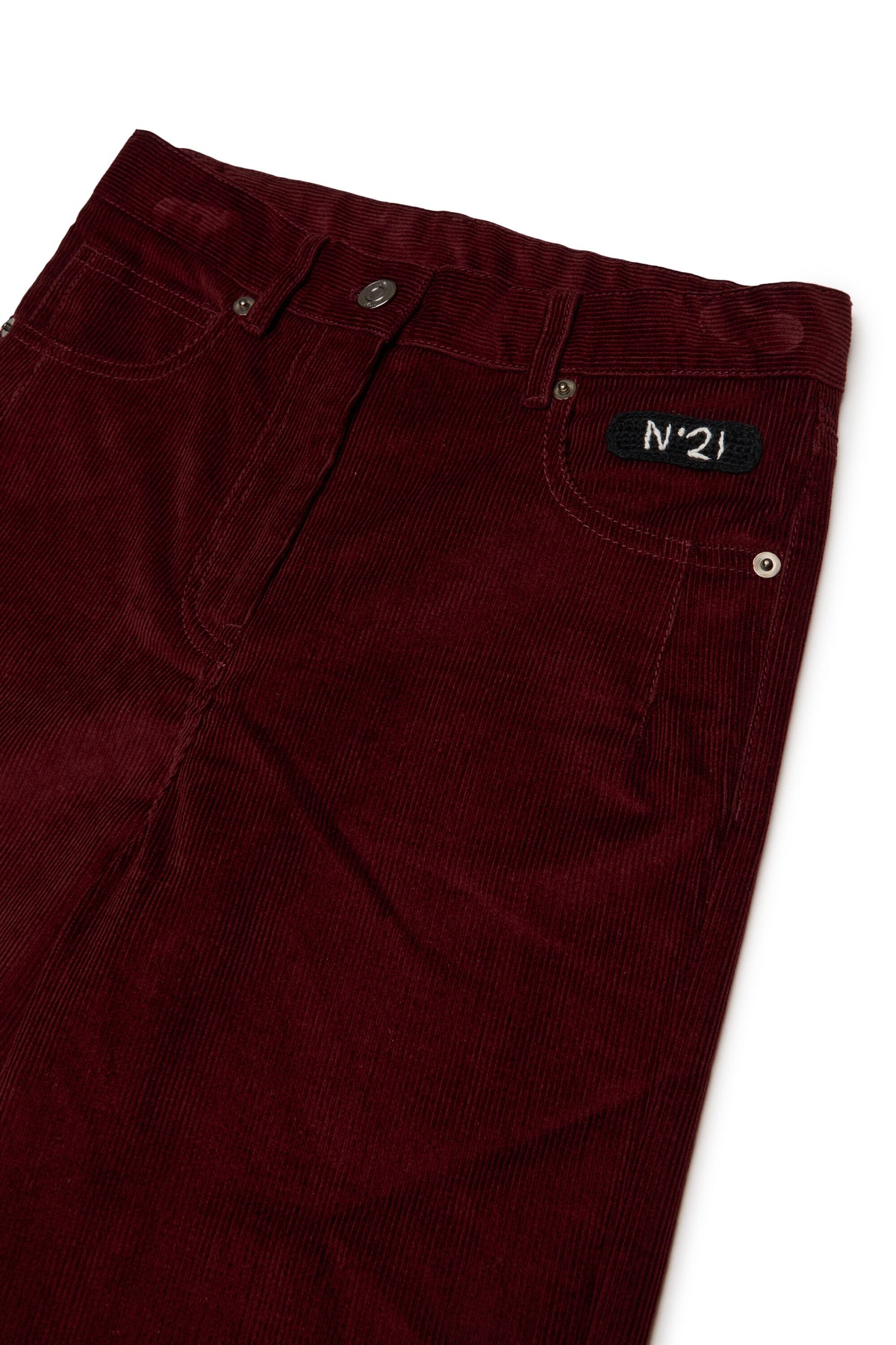Pantaloni in velluto con logo