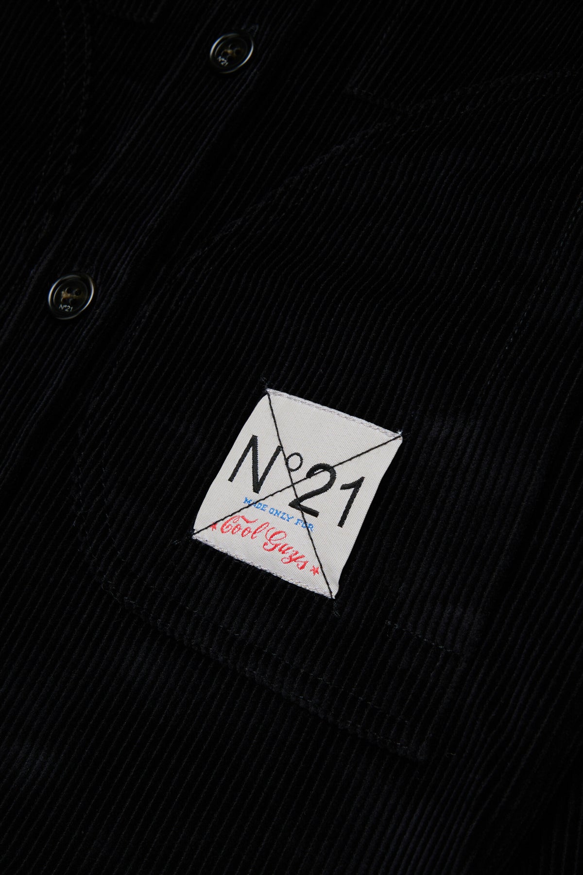 Corduroy shirt with logo