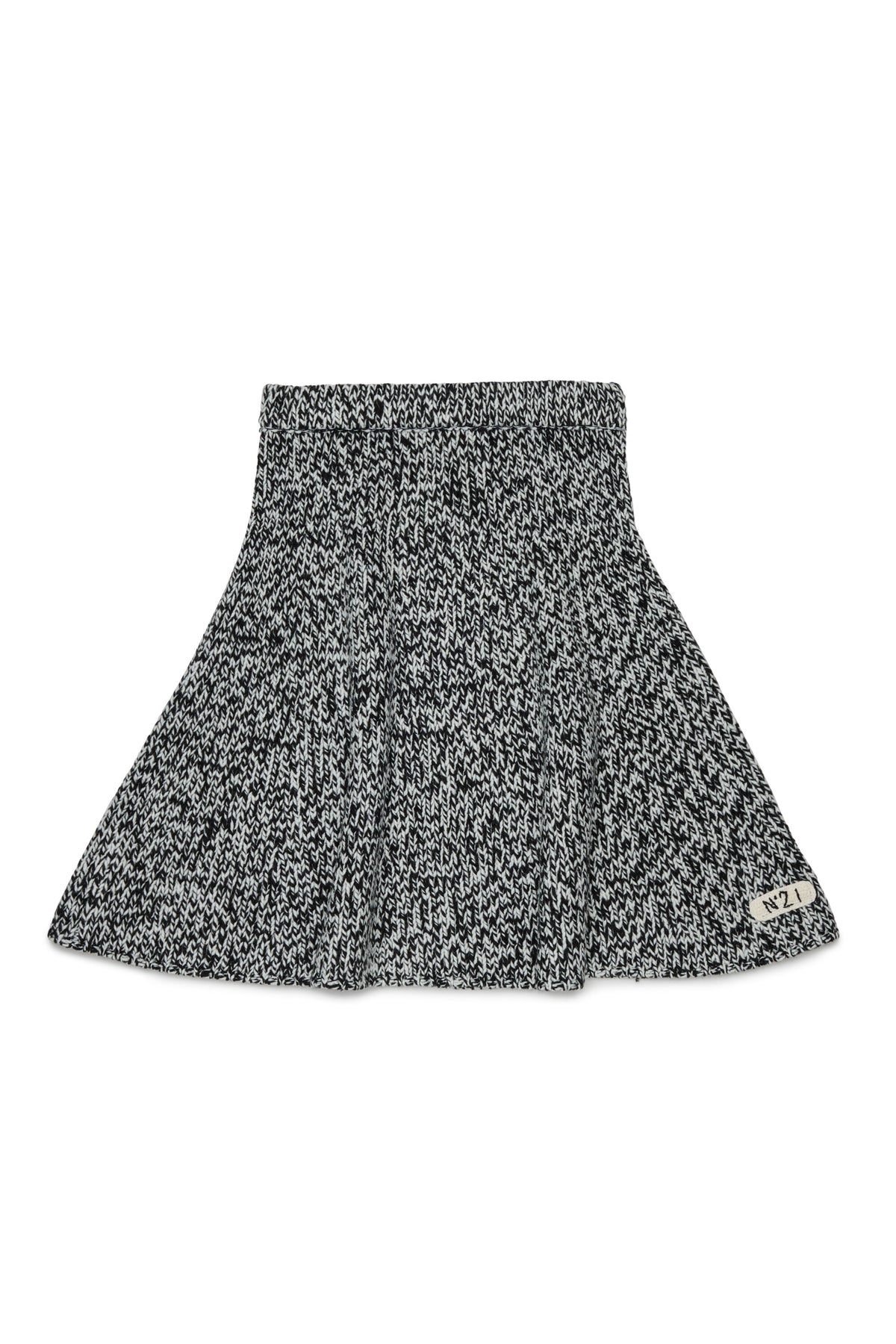 Falda corta de punto con logo