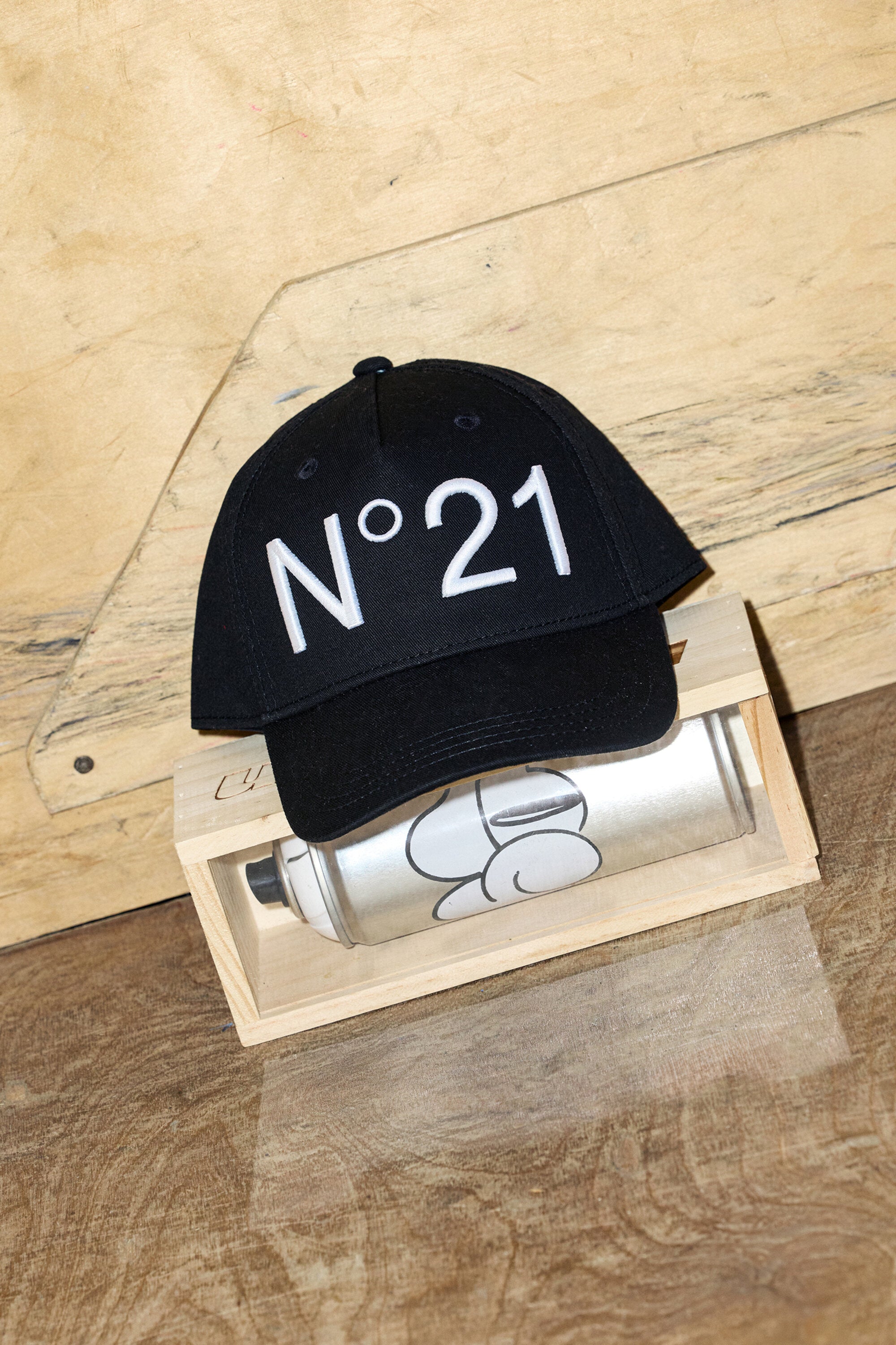 Cappello da baseball in gabardina con logo