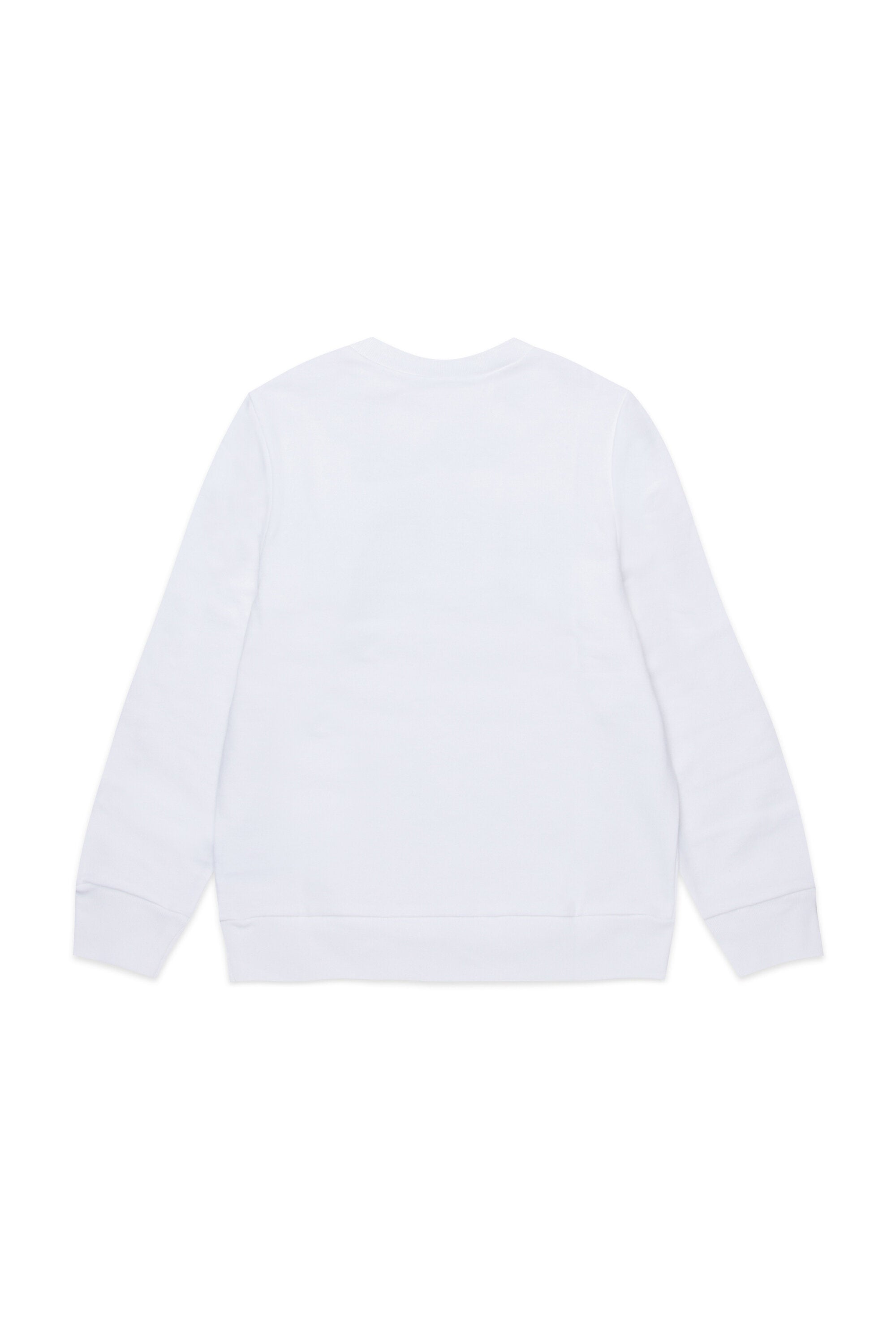 Cotton crew-neck sweatshirt with logo