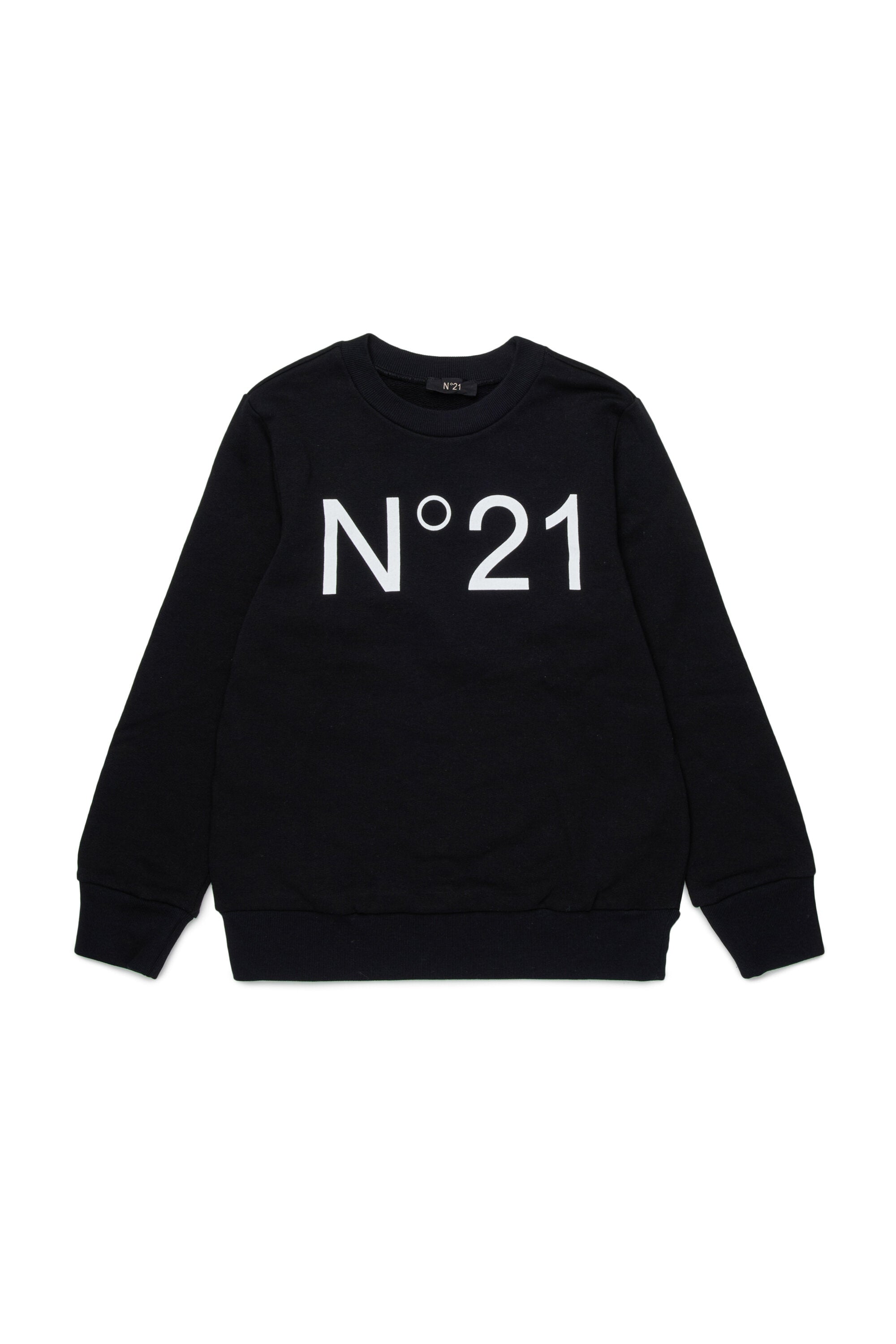 Felpa girocollo in cotone con logo