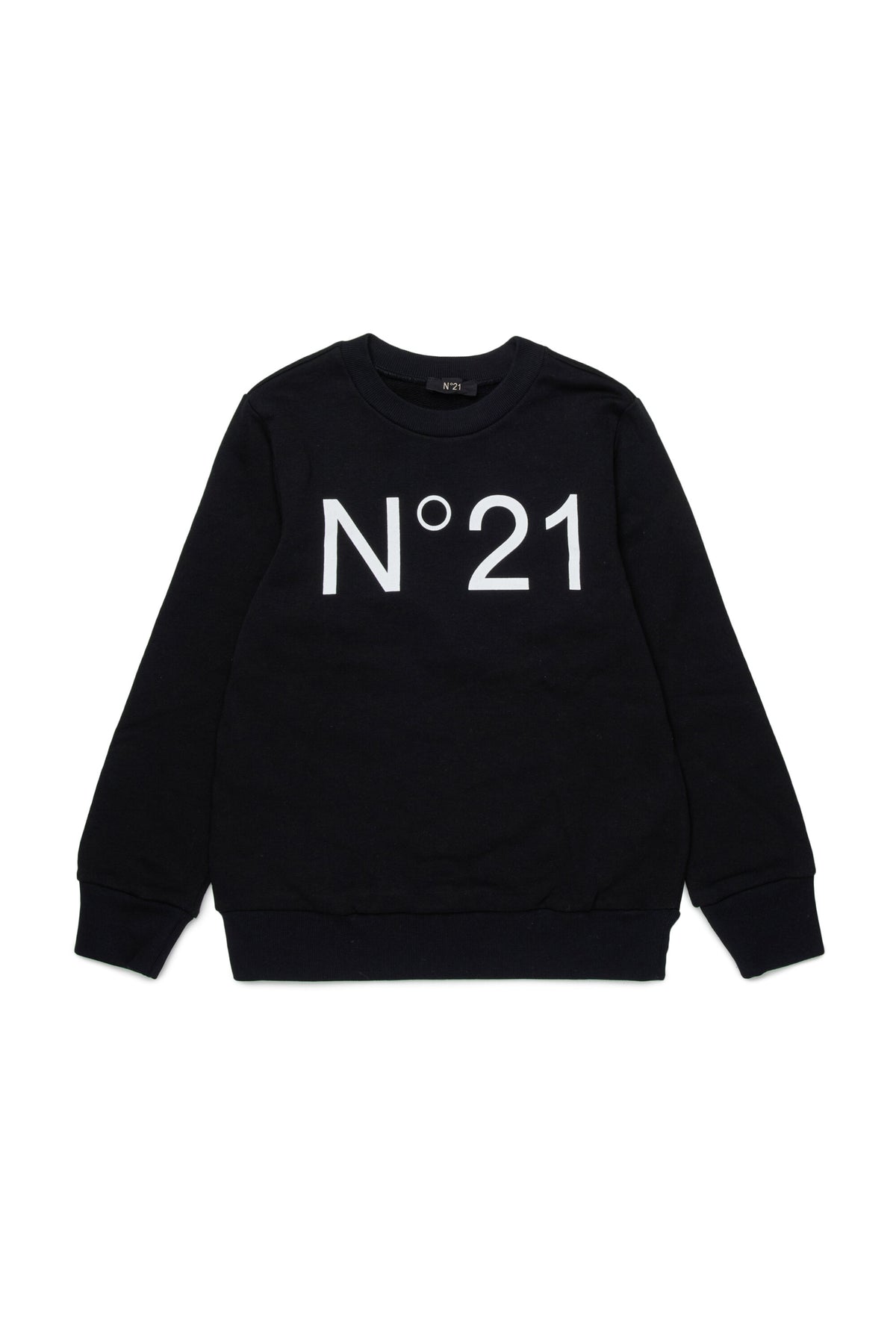 Felpa girocollo in cotone con logo
