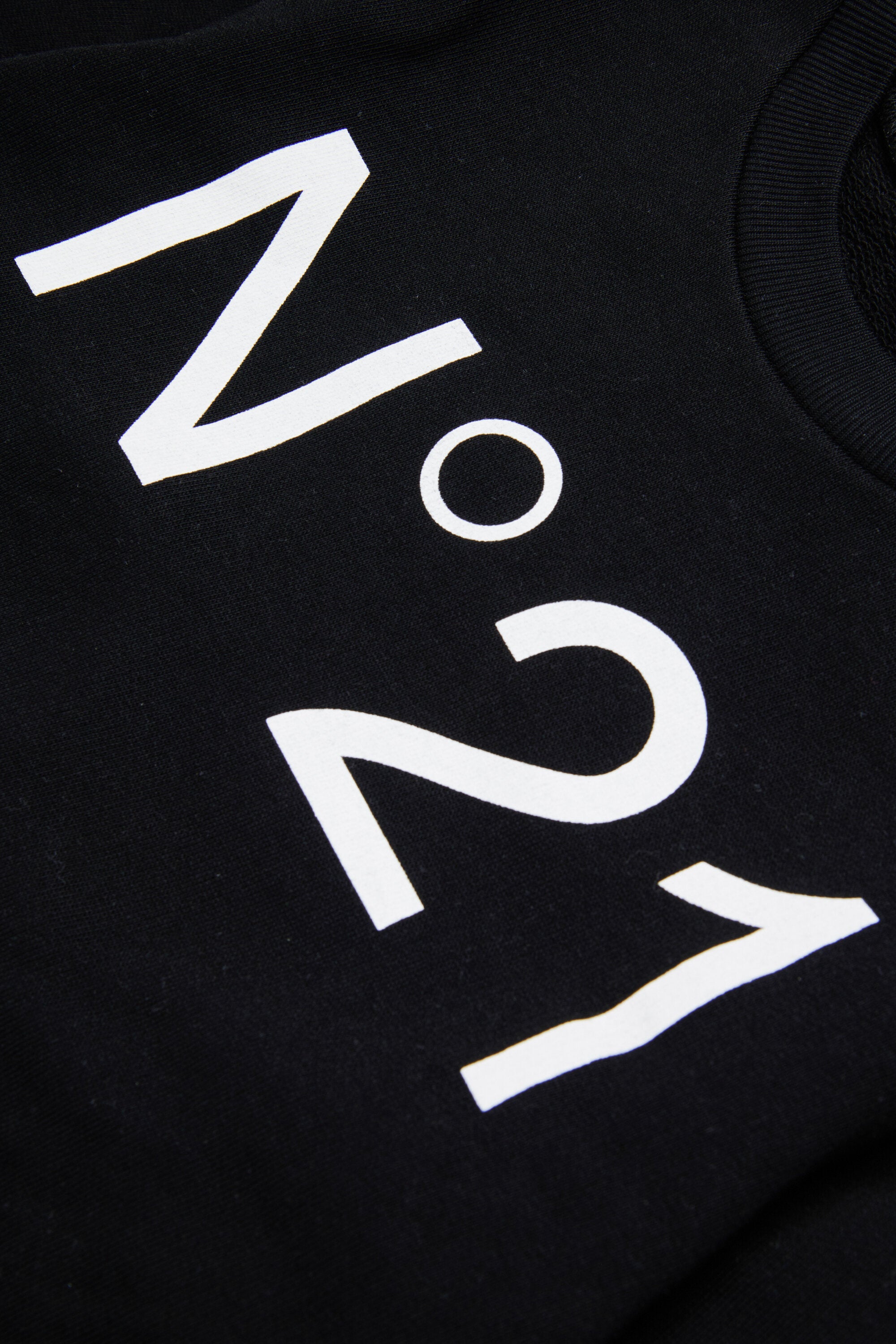 Felpa girocollo in cotone con logo