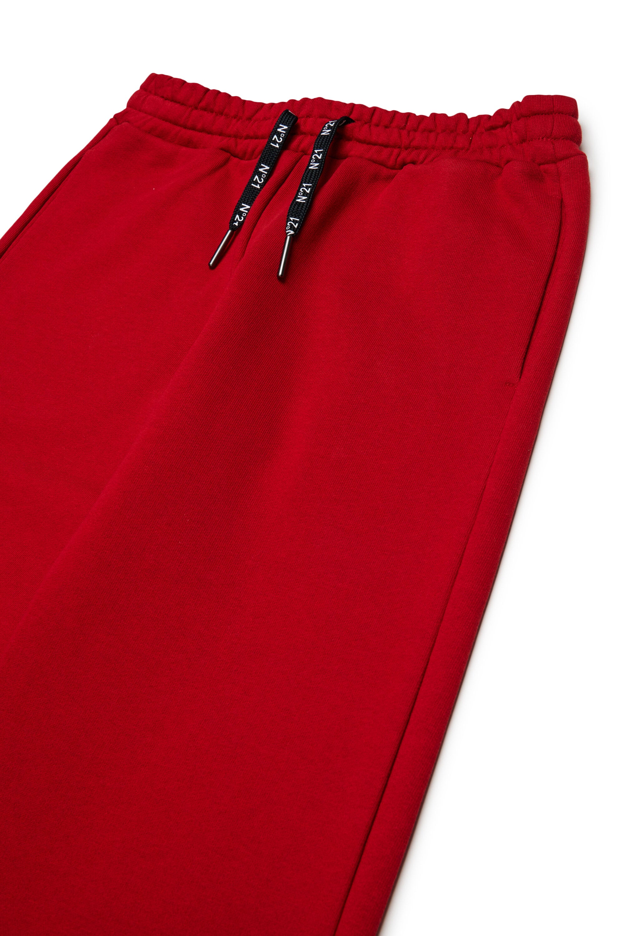 Pink fleece trousers with logo