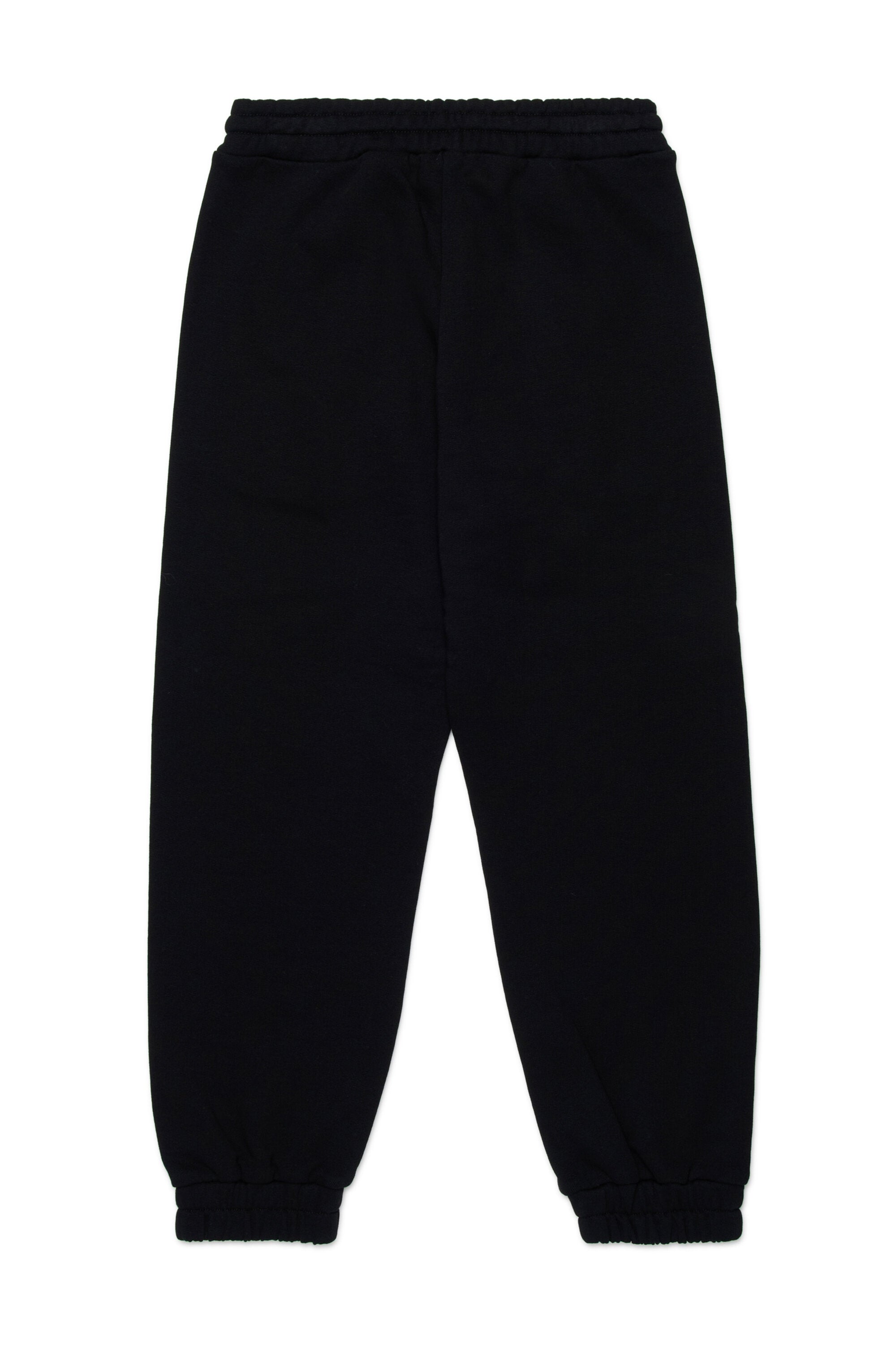 Pink fleece trousers with logo