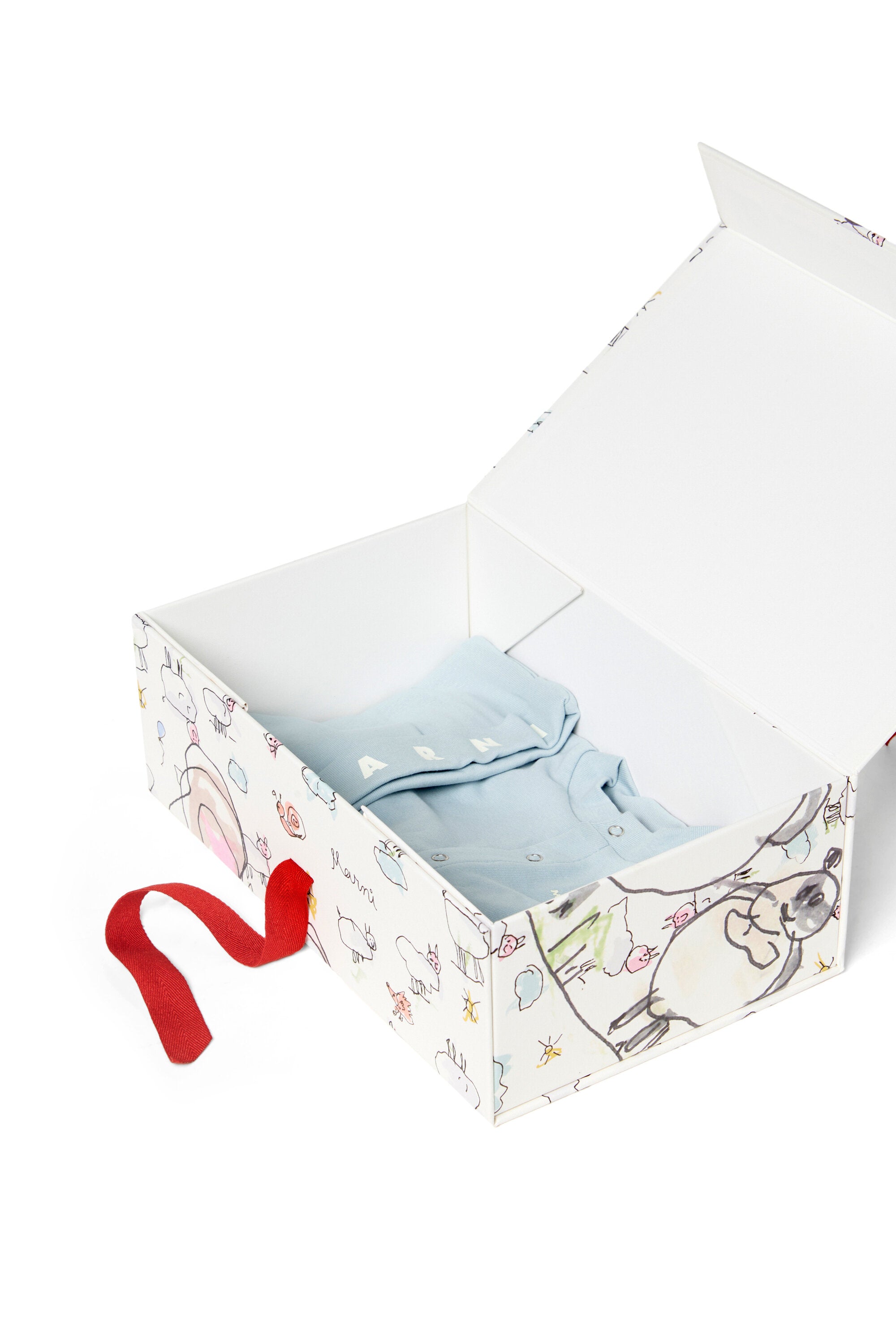 Caja de regalo con logo y estampados