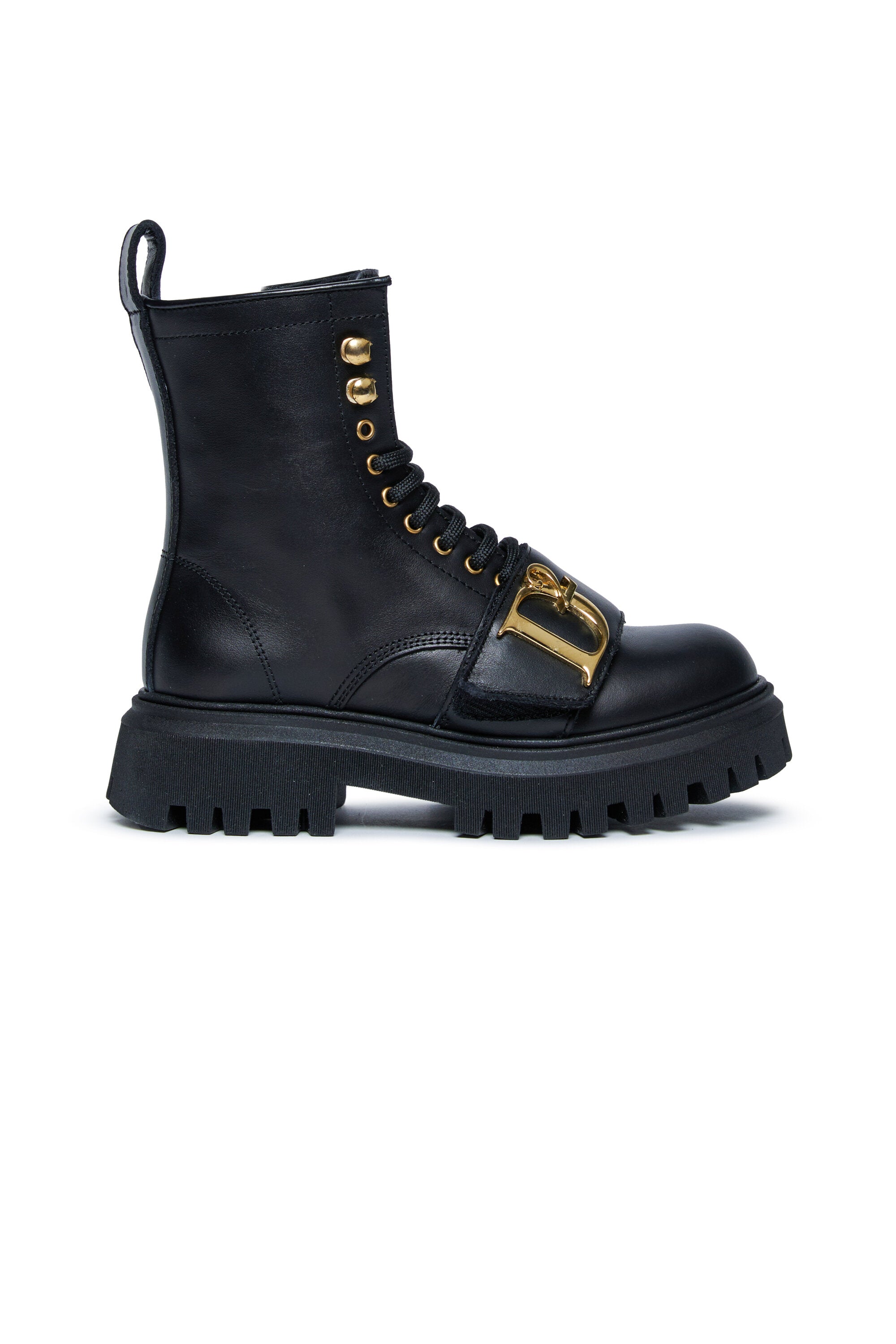 Statement-Schnürboots mit Logo