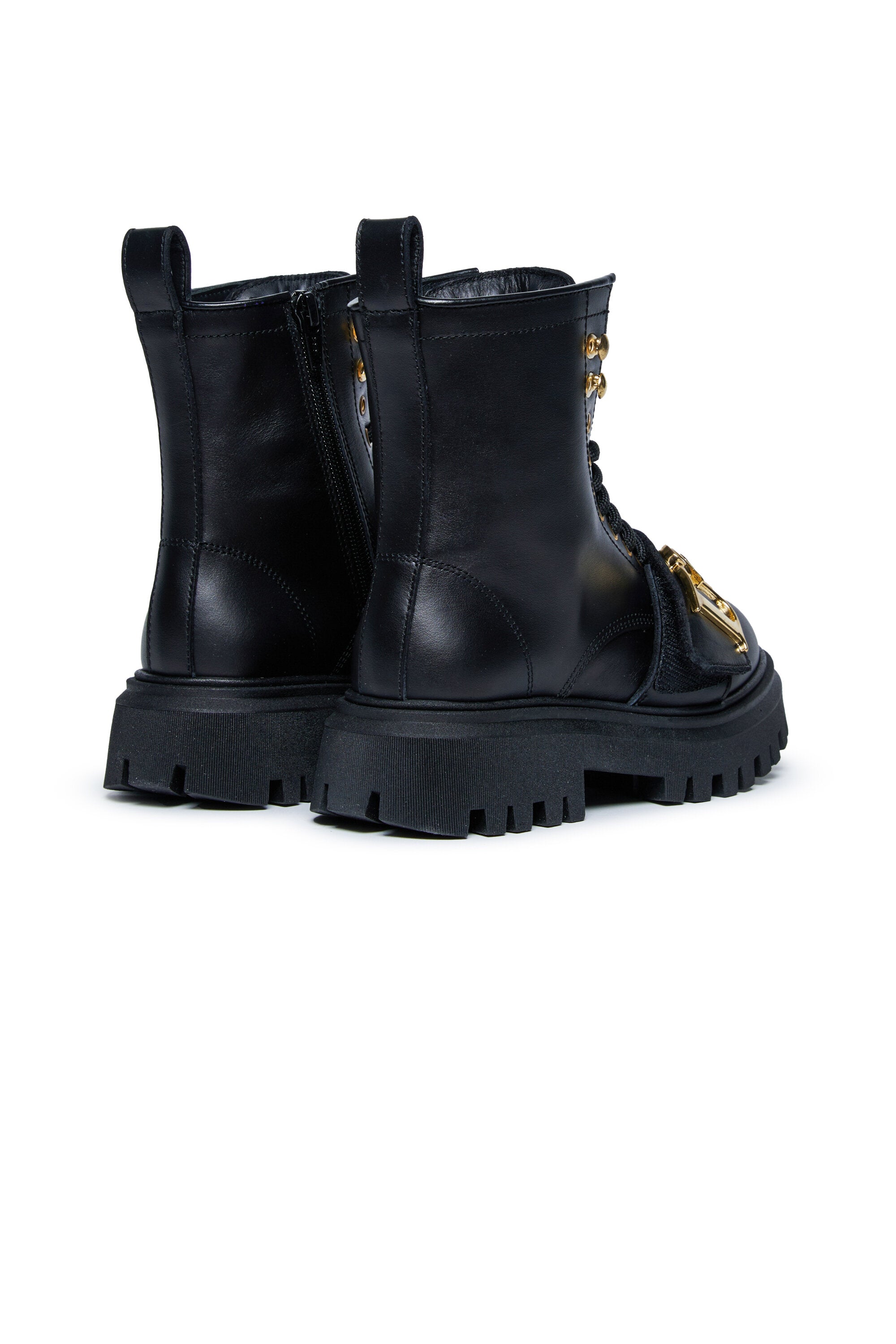 Statement-Schnürboots mit Logo