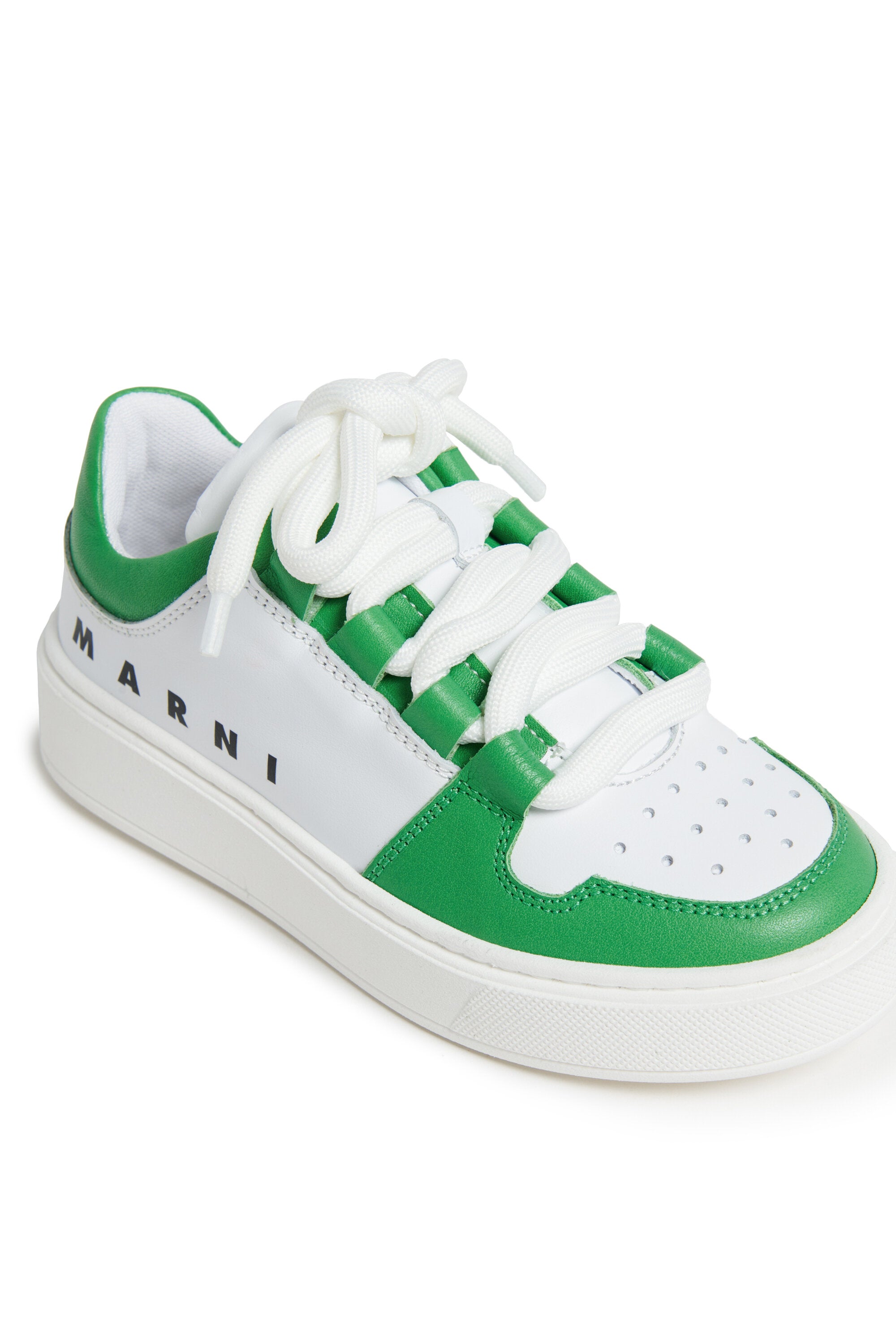 Zapatillas bajas de piel colorblock