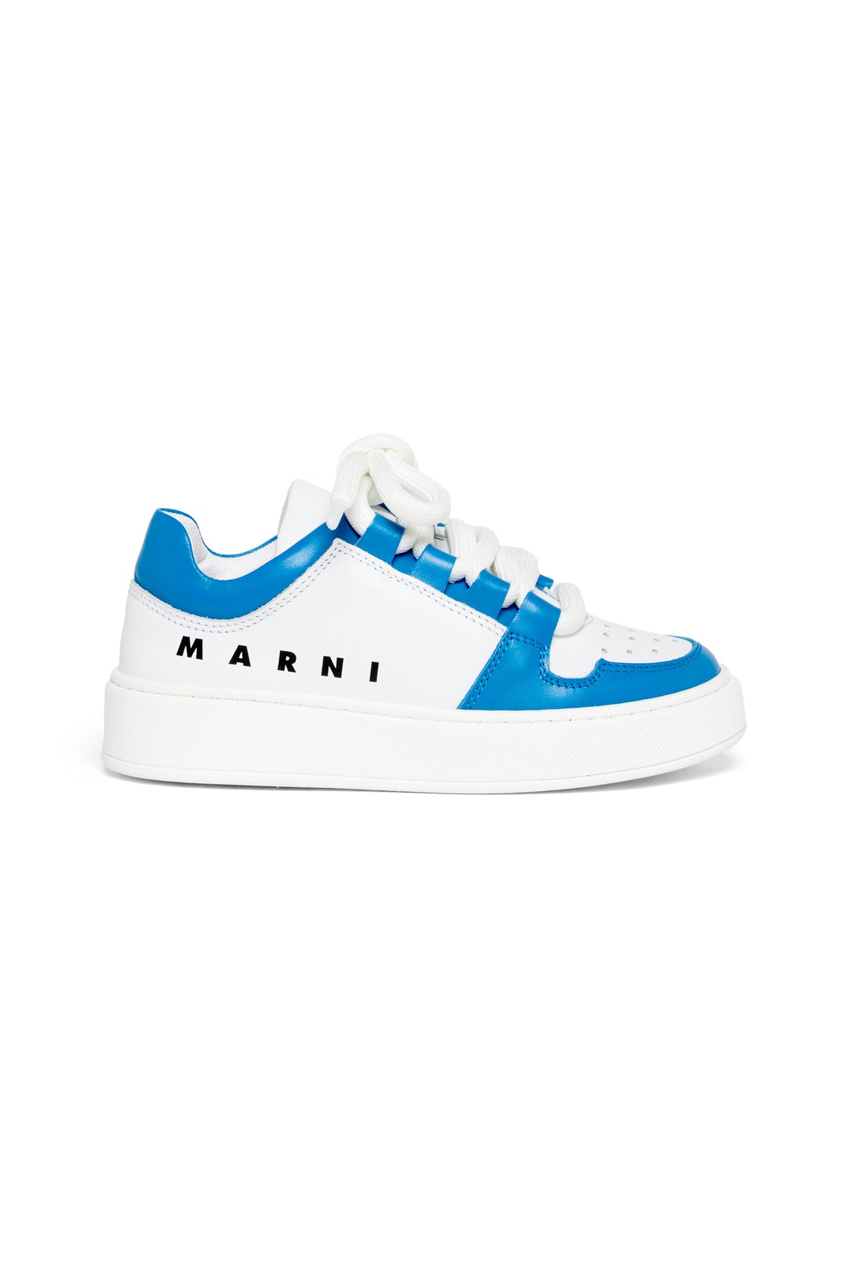 Baskets basses en cuir colorblock