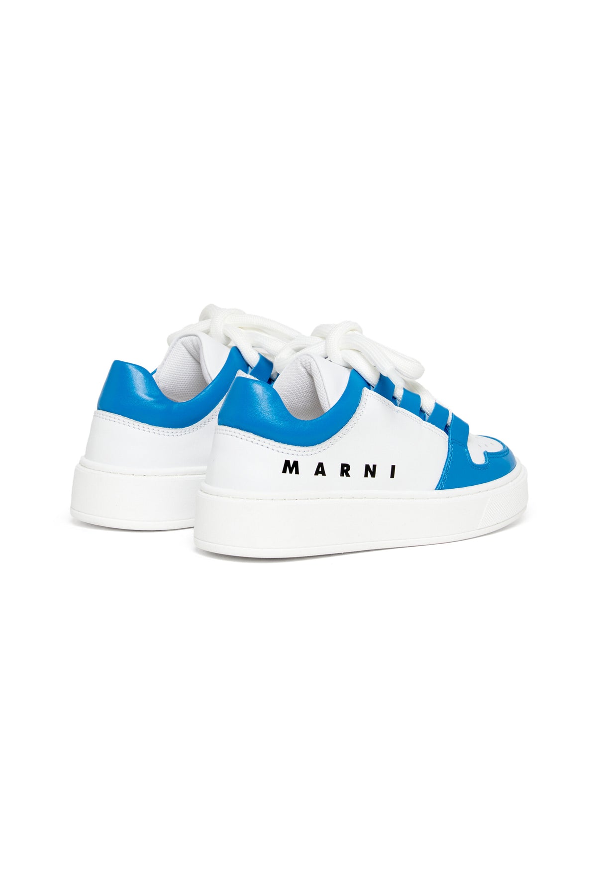 Baskets basses en cuir colorblock