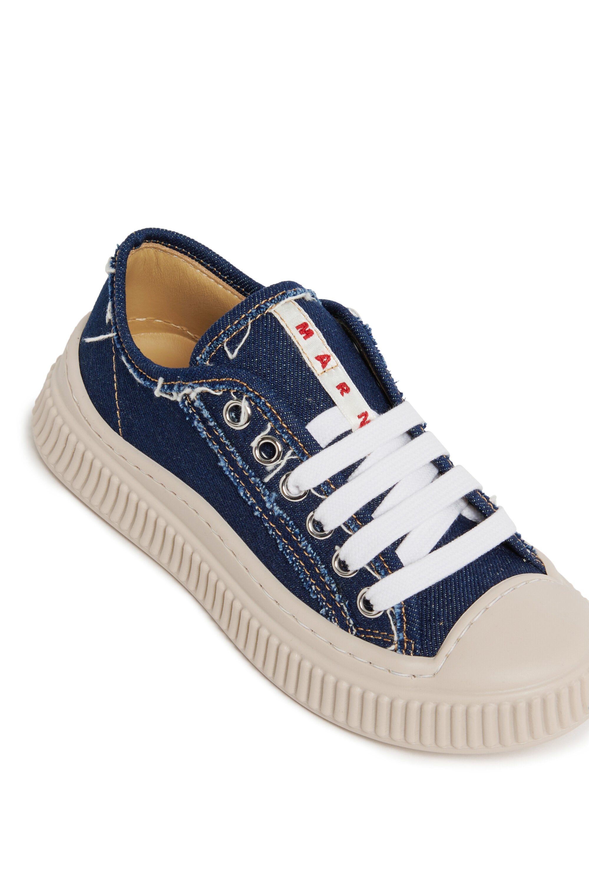 Sneakers basse Pablo in denim con patch
