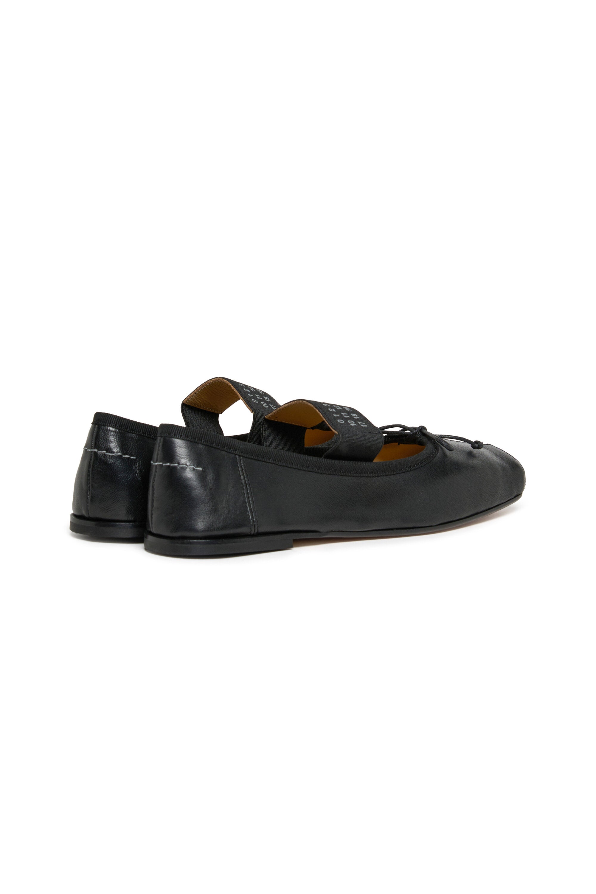 Klassische Leder-Ballettschuhe mit Numeric logo