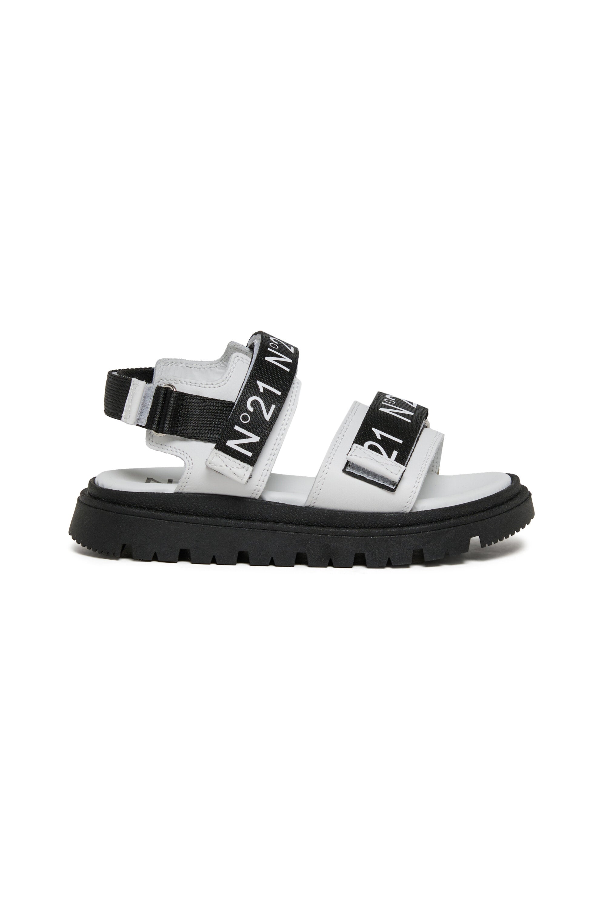 Plateausandalen mit Logo-Riemen