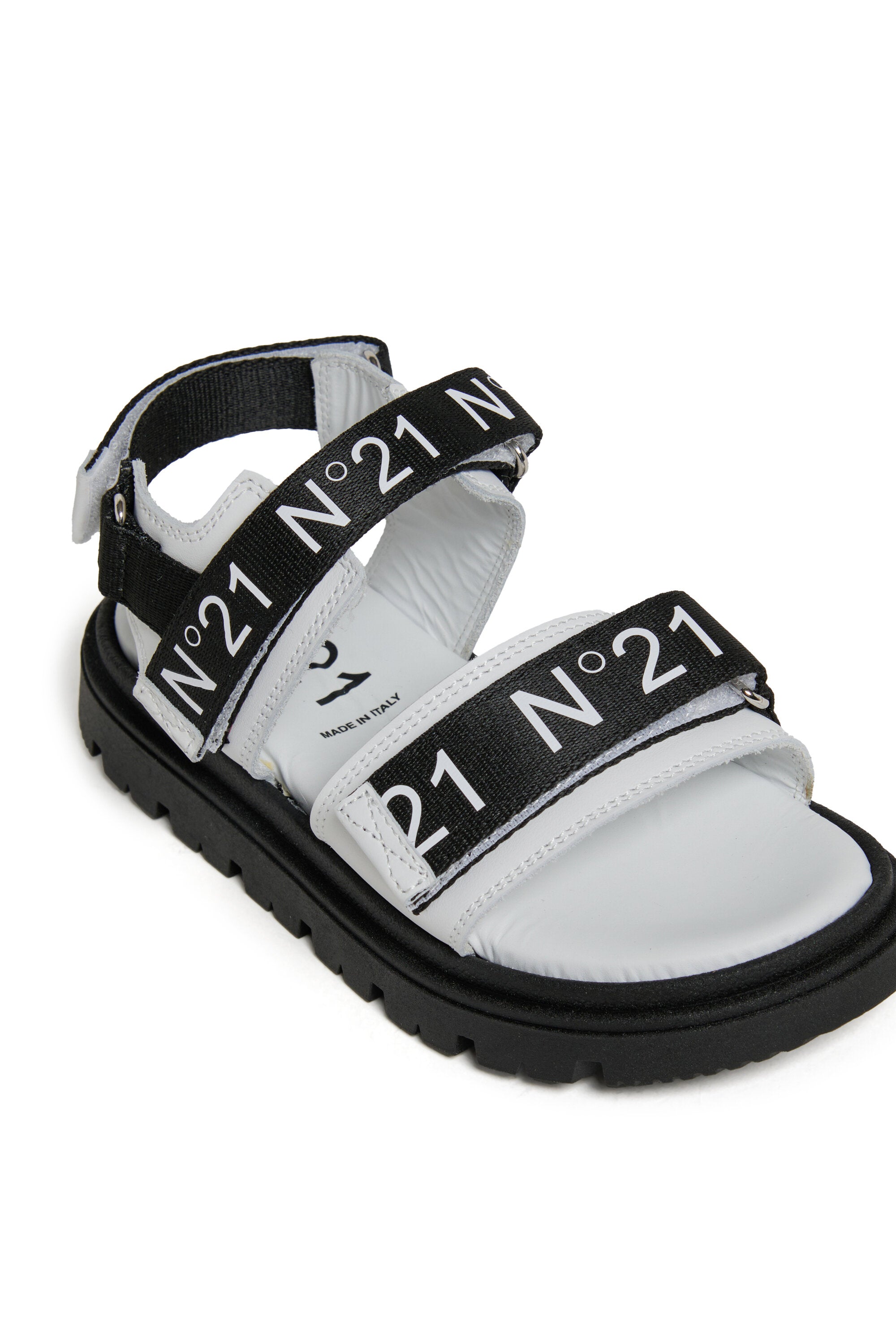 Plateausandalen mit Logo-Riemen