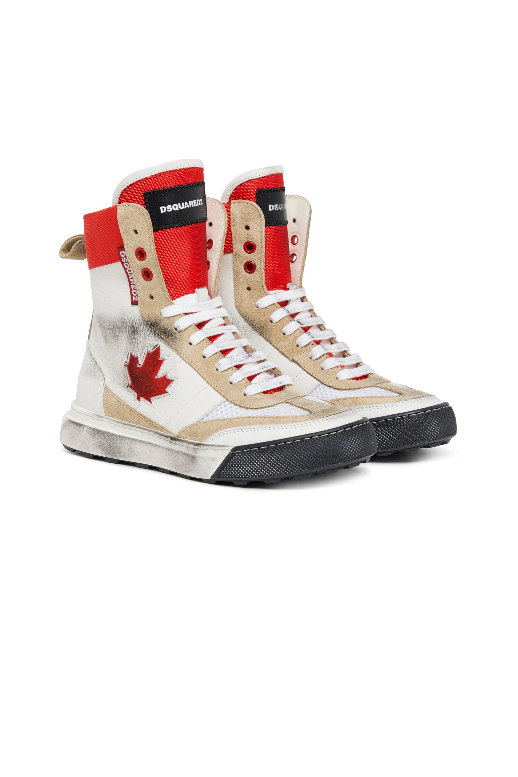 Baskets hautes à effet vintage