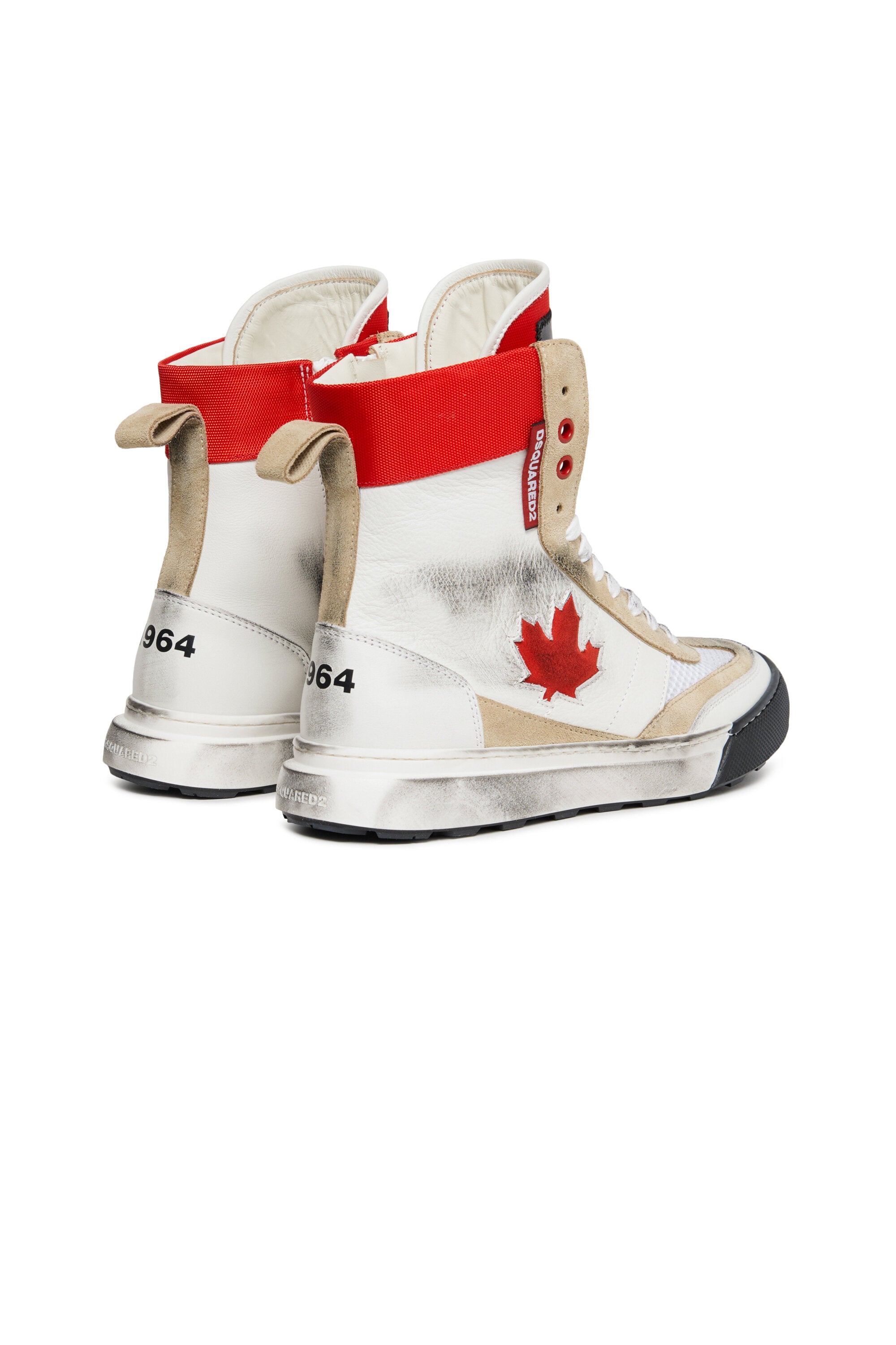 Baskets hautes à effet vintage