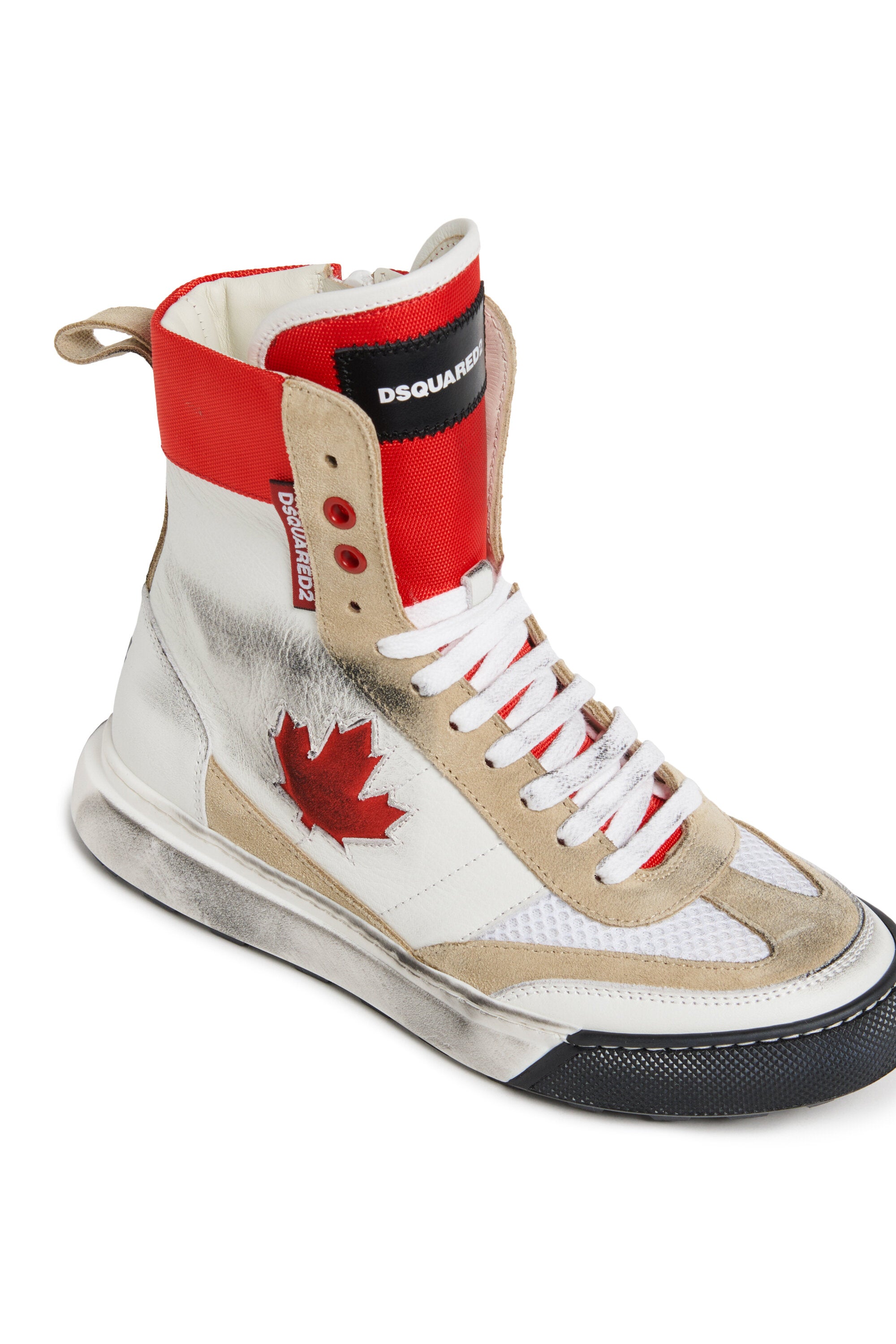 Baskets hautes à effet vintage