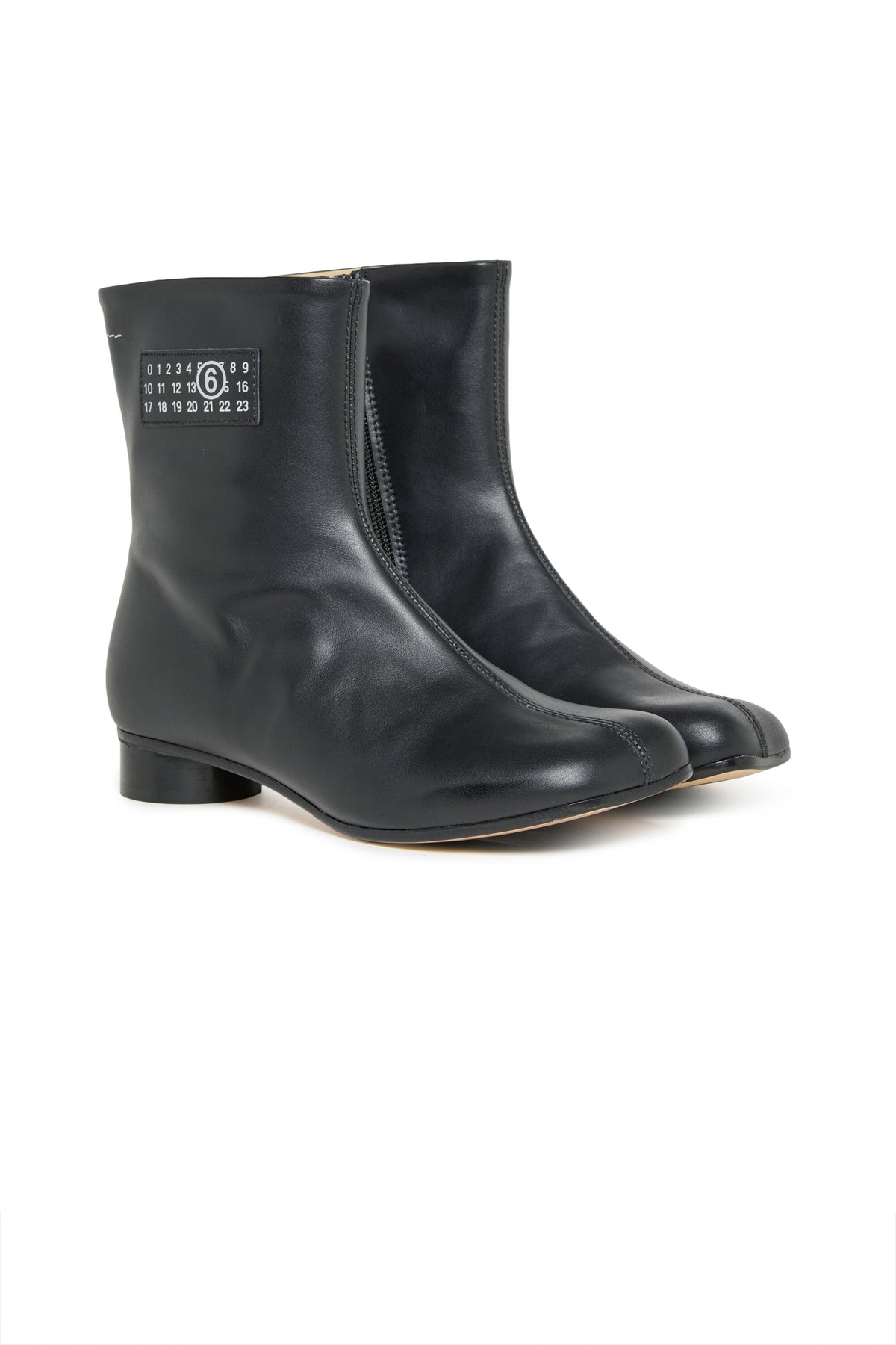 Bottes basses en cuir avec logo