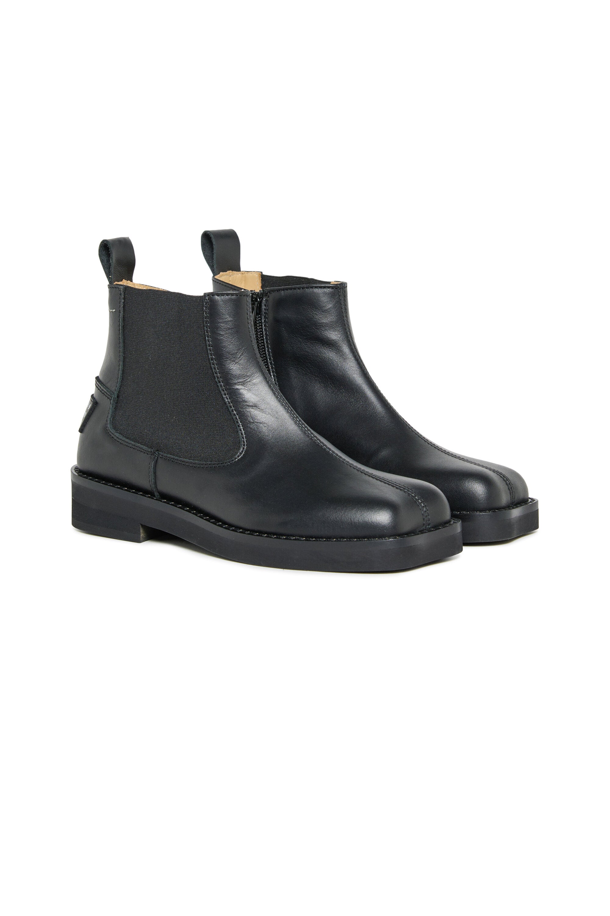 Chelsea-Stiefel aus Leder mit Logo