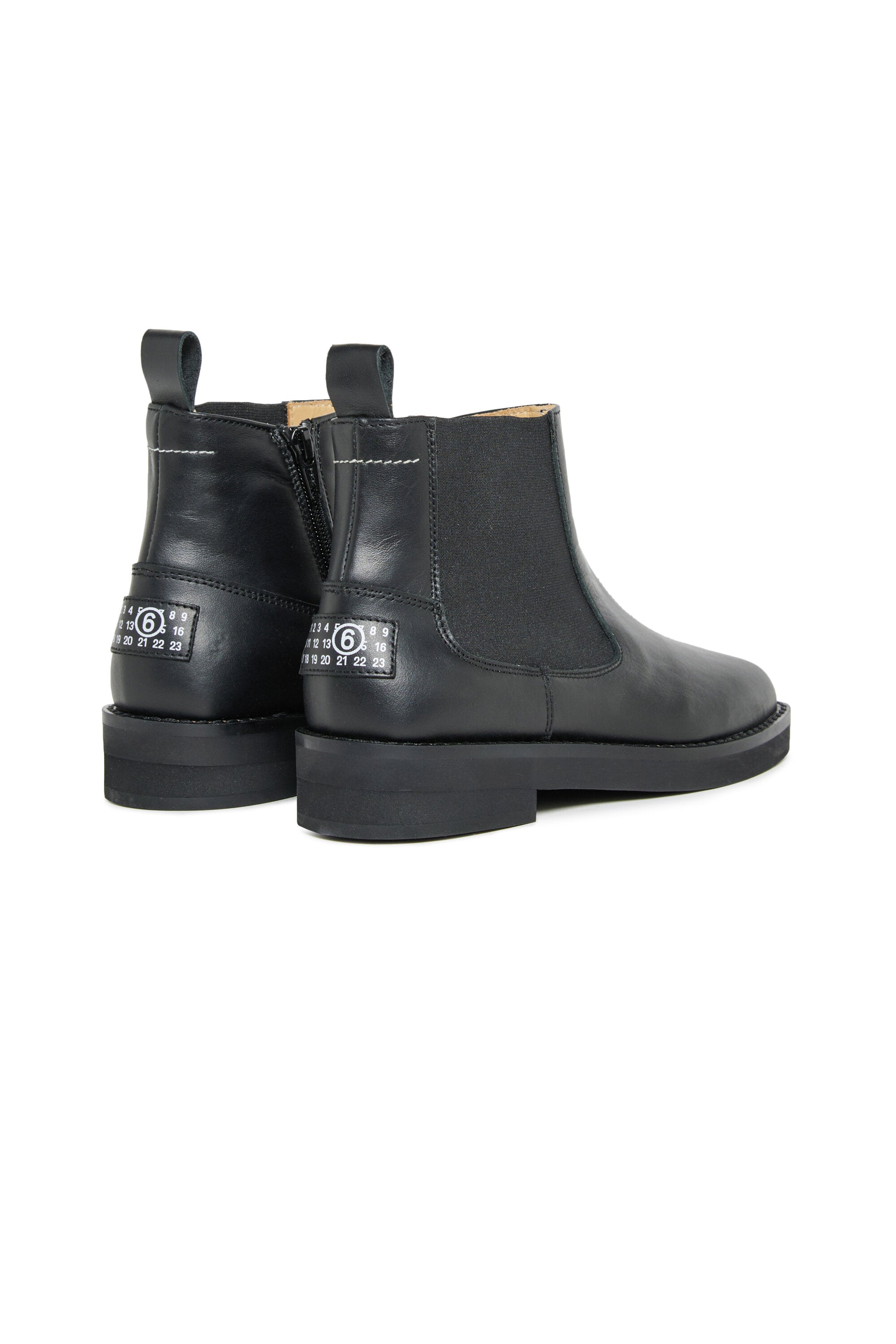 Chelsea-Stiefel aus Leder mit Logo