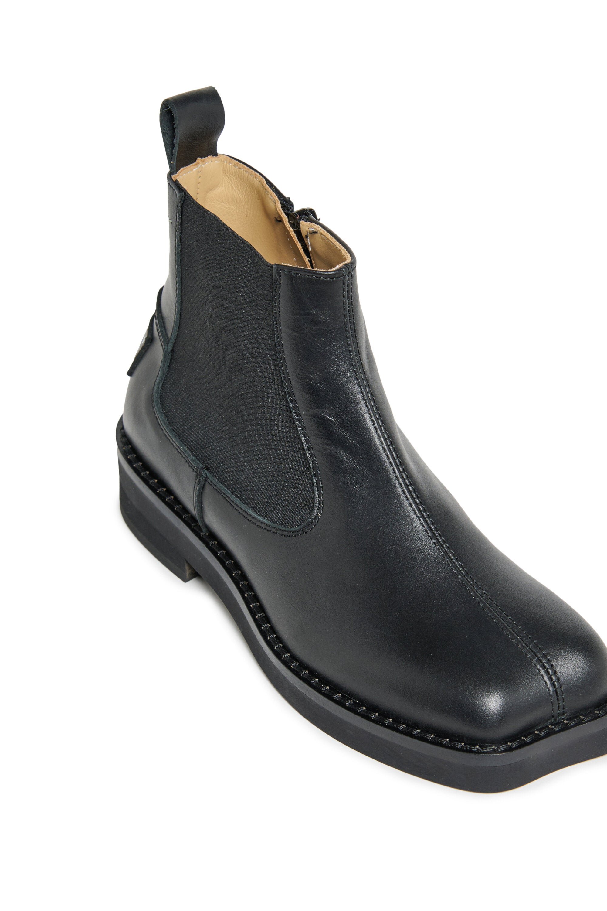Leather Chelsea boots with logo