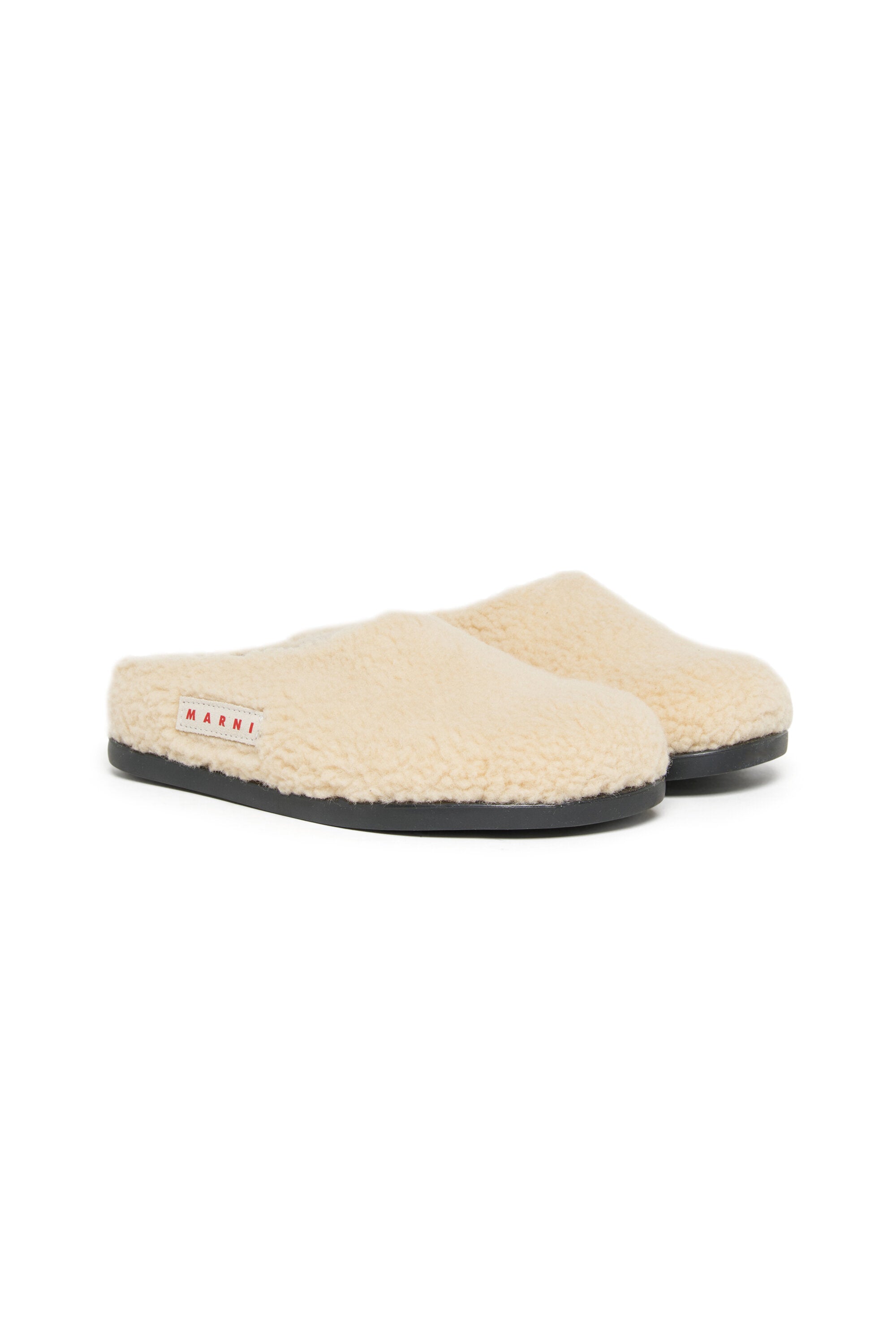 Chaussons mules Teddy avec logo