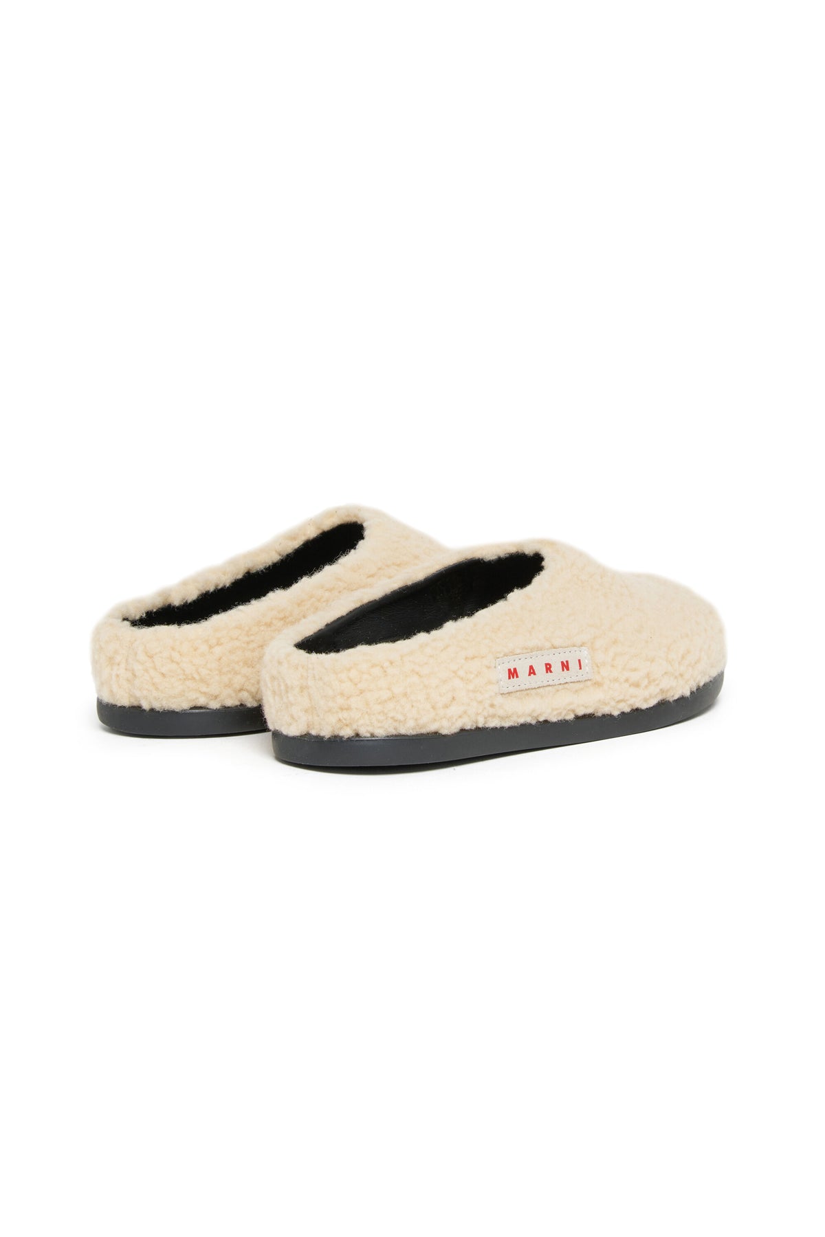 Chaussons mules Teddy avec logo