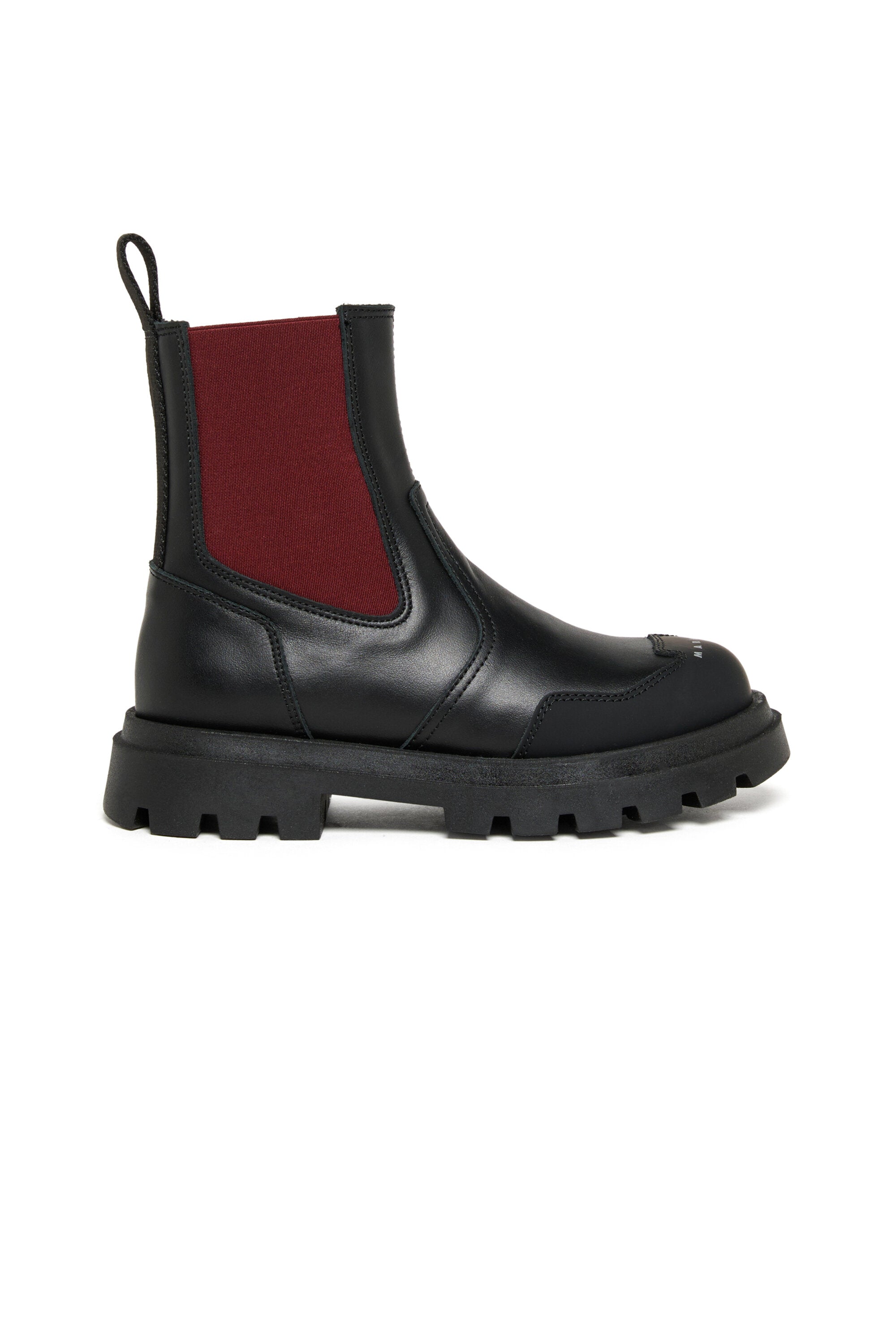 Chelsea-Stiefel mit Logo an der Spitze