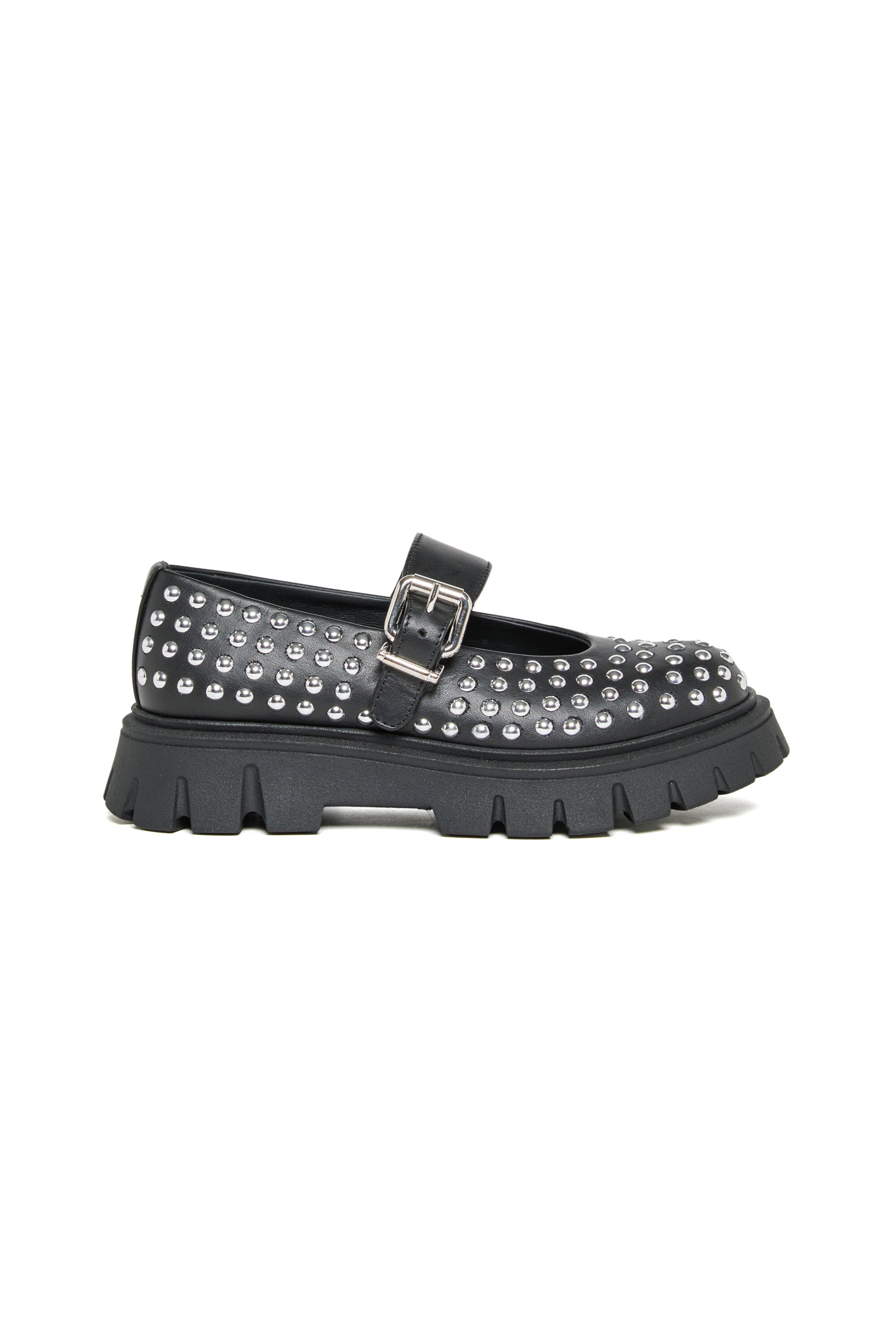 Scarpe Mary Jane in pelle con borchie